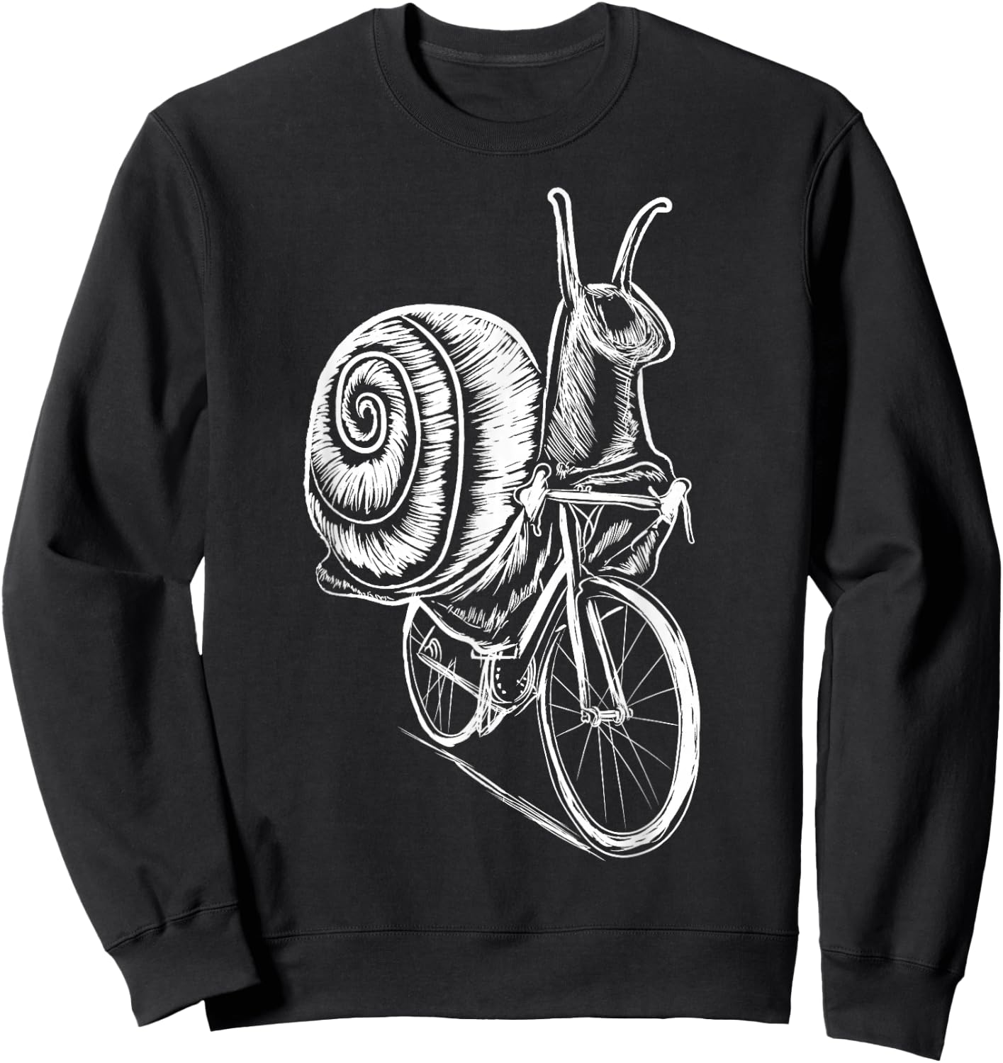 Cycling Snail Slug Bicycle Clothes Outfit Cyclist Gift Snail Sweatshirt - Sweatshirt | Black