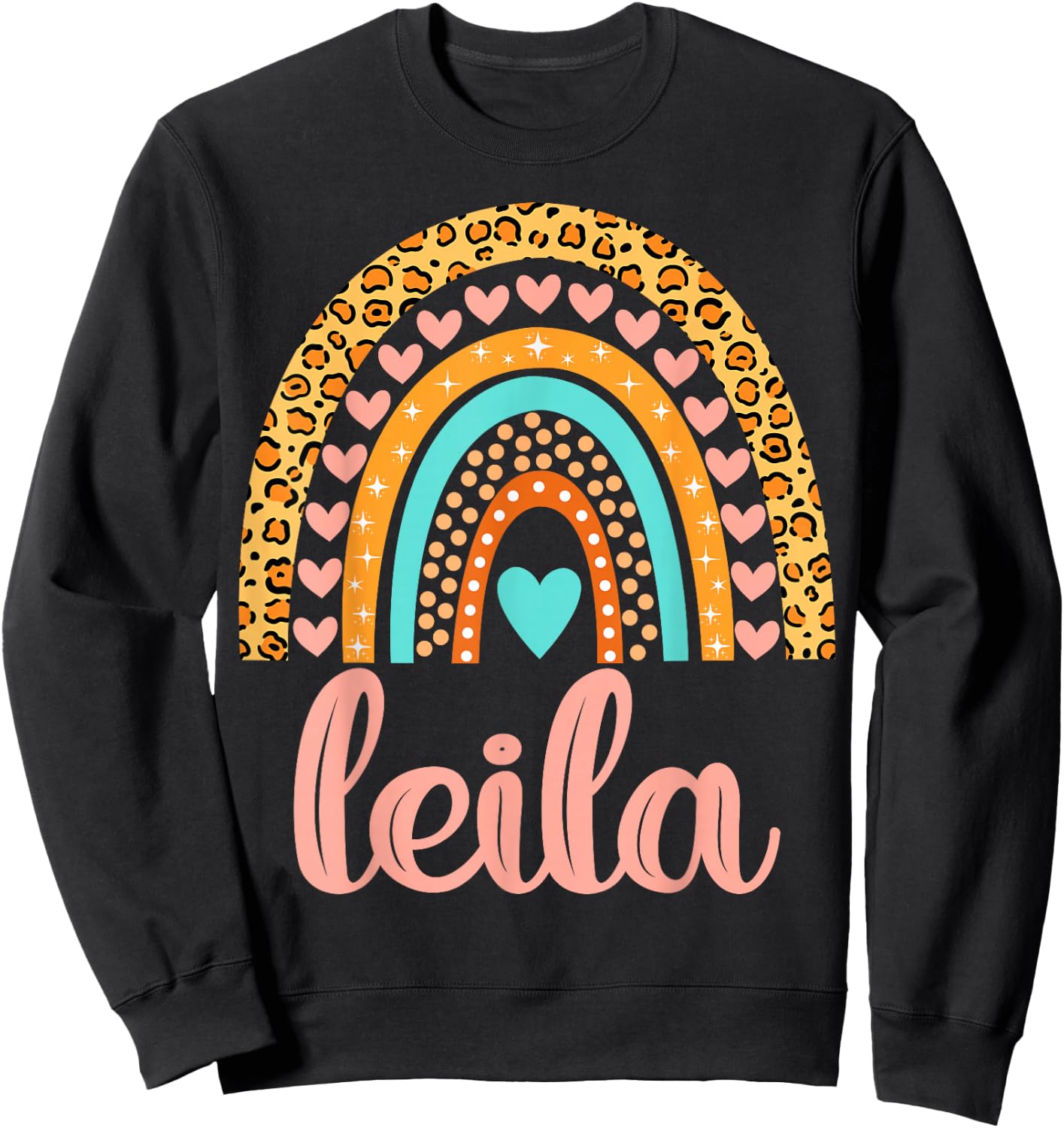 Leila Leila Name Birthday Shirt Gift Sweatshirt - Sweatshirt | Black
