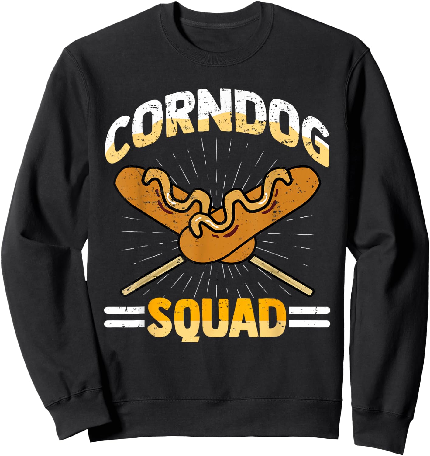 I Love Corndogs Squad, Carnival, Corn Dogs, Hot Dog Sweatshirt - Sweatshirt | Black