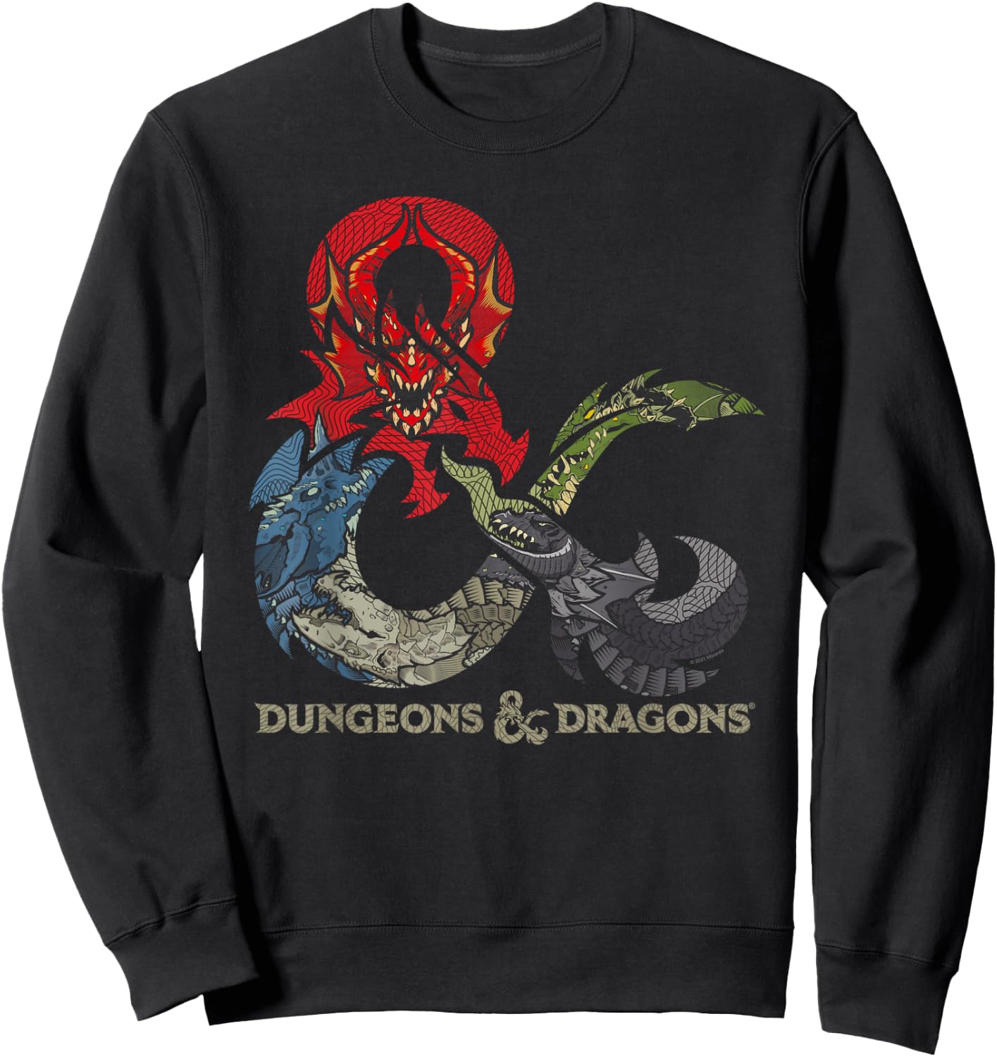 Dungeons & Dragons Dragon Ampersand Logo Small Sweatshirt - Sweatshirt | Black