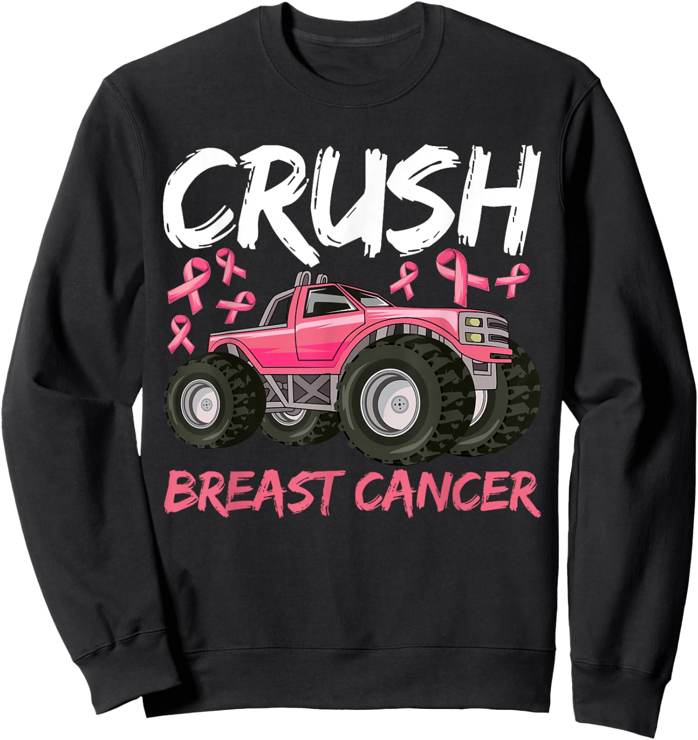 Boys Breast Cancer Awareness Shirt for Boys Kids Toddlers Sweatshirt - Sweatshirt | Black
