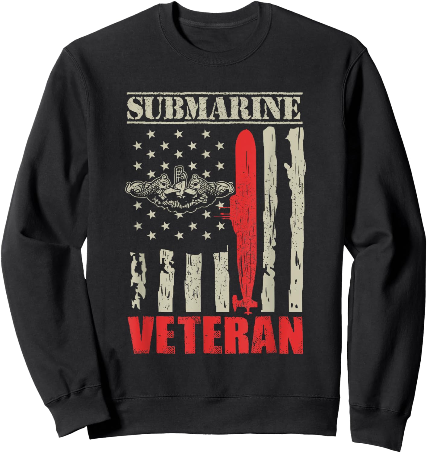 US Military Submarine Gift A Veteran Submariner Sweatshirt - Sweatshirt | Black