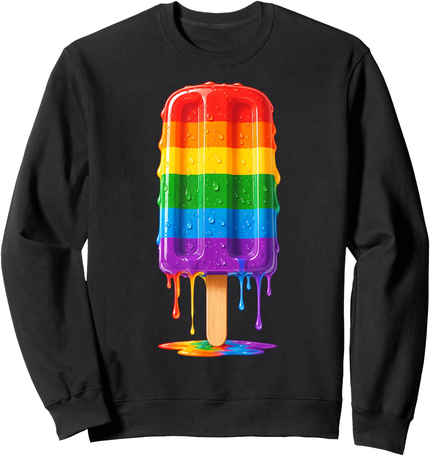 LGBT Shirts Ice Cream Rainbow LGBTQ Pride Sweatshirt - Sweatshirt | Black