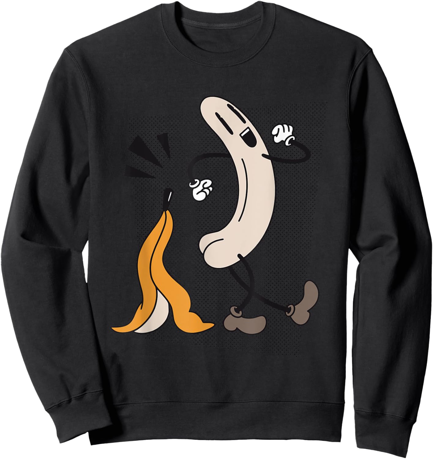 Banana Striptease Censored Naked Funny Adult Sweatshirt - Sweatshirt | Black