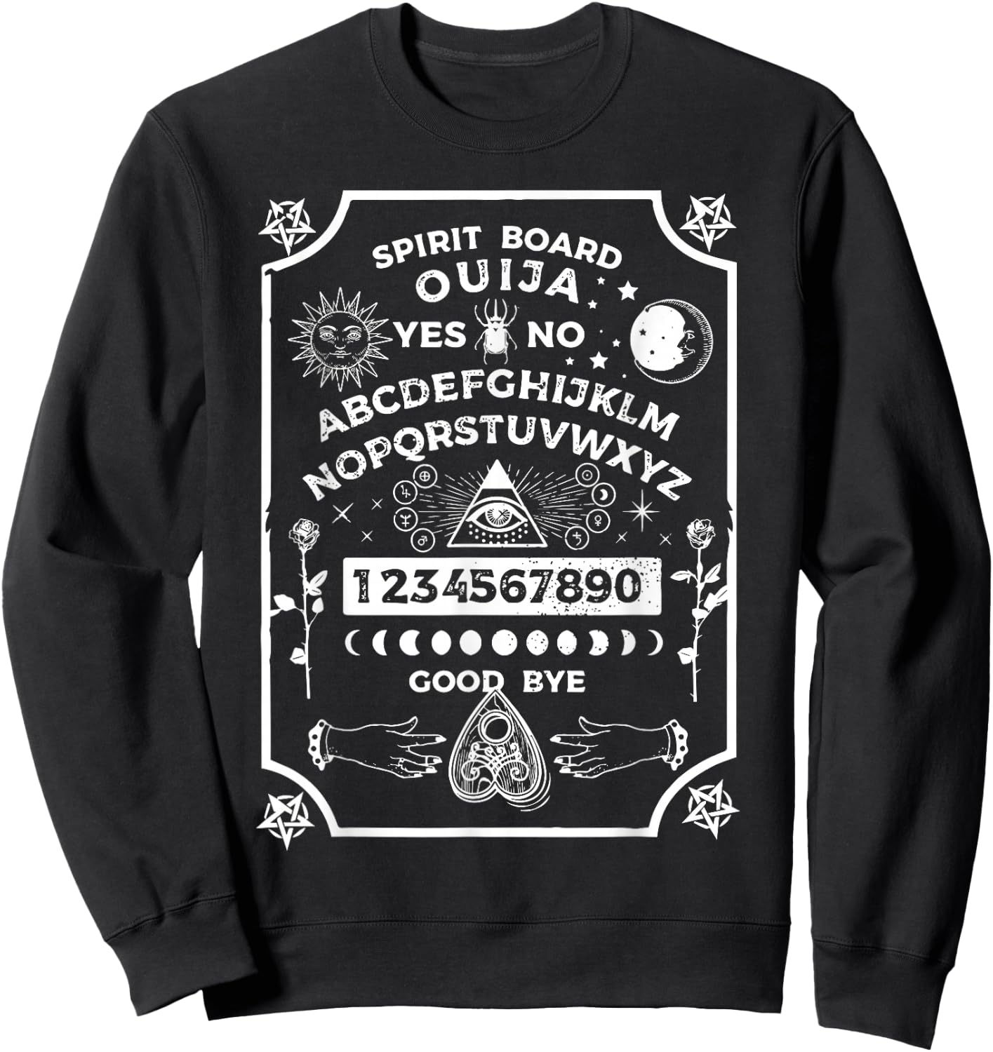 Spirit Board OUIJA Satanic Sweatshirt - Sweatshirt | Black