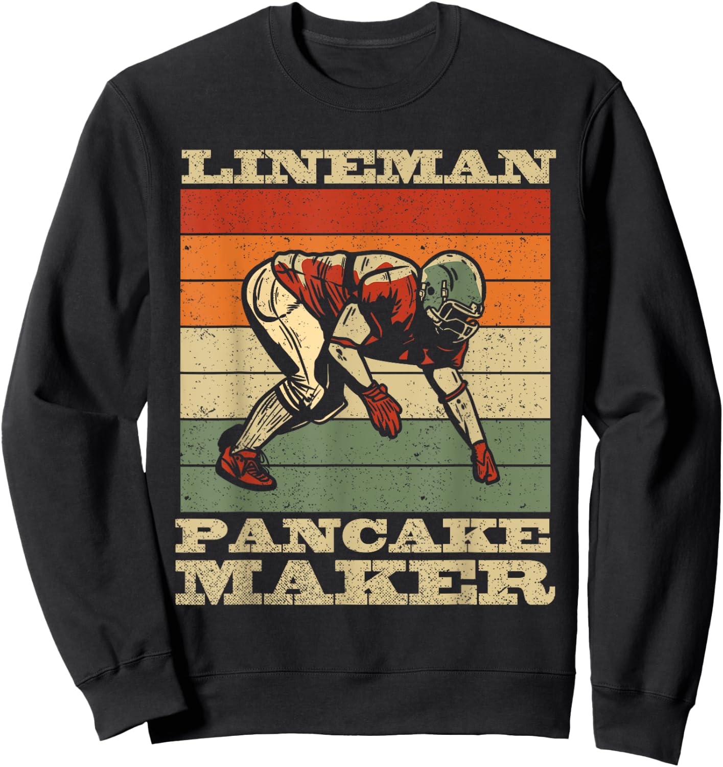 Lineman Pancake Maker - American Football Season Party Sweatshirt - Sweatshirt | Black