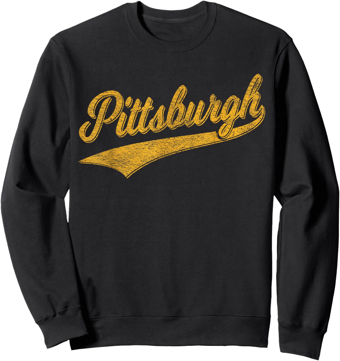 Pittsburgh Pennsylvania Varsity Script Jersey Style Sweatshirt - Sweatshirt | Black