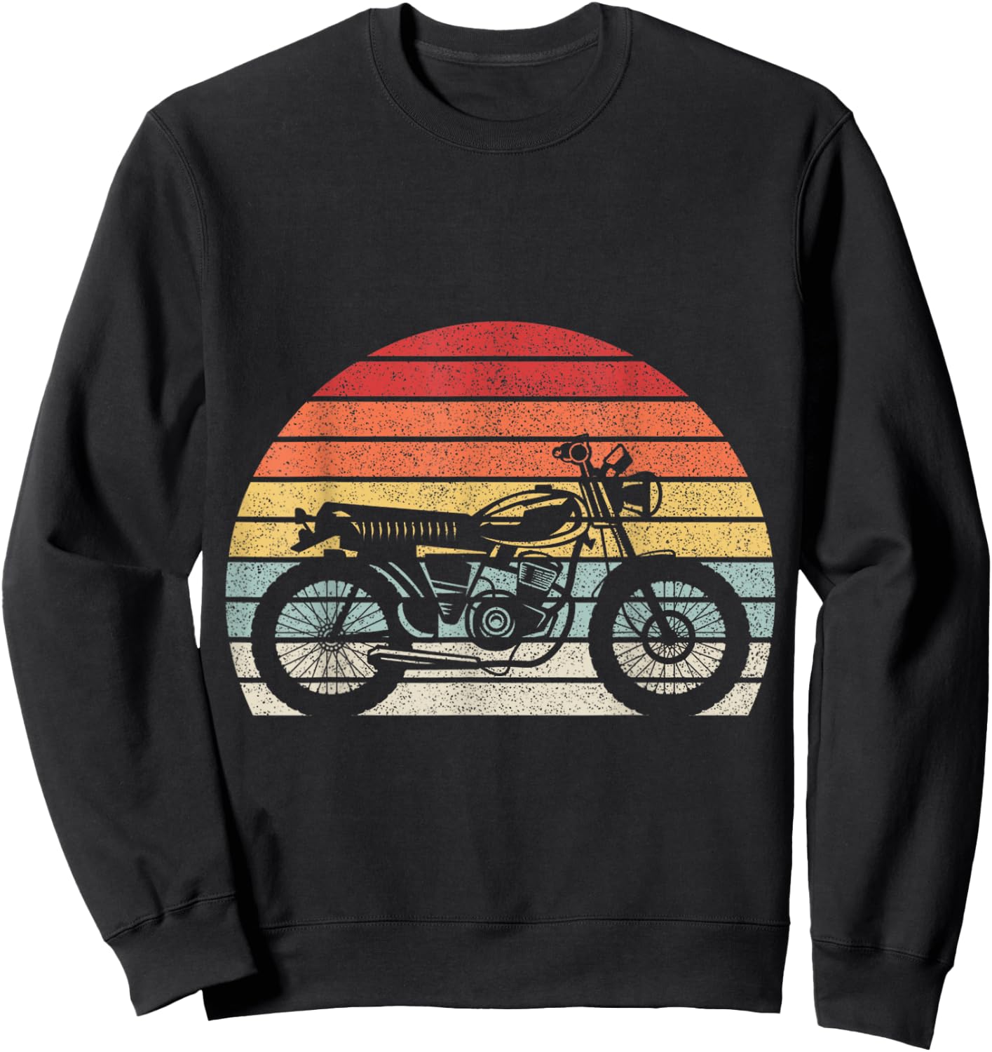 Retro Vintage Motorcycle Sweatshirt - Sweatshirt | Black