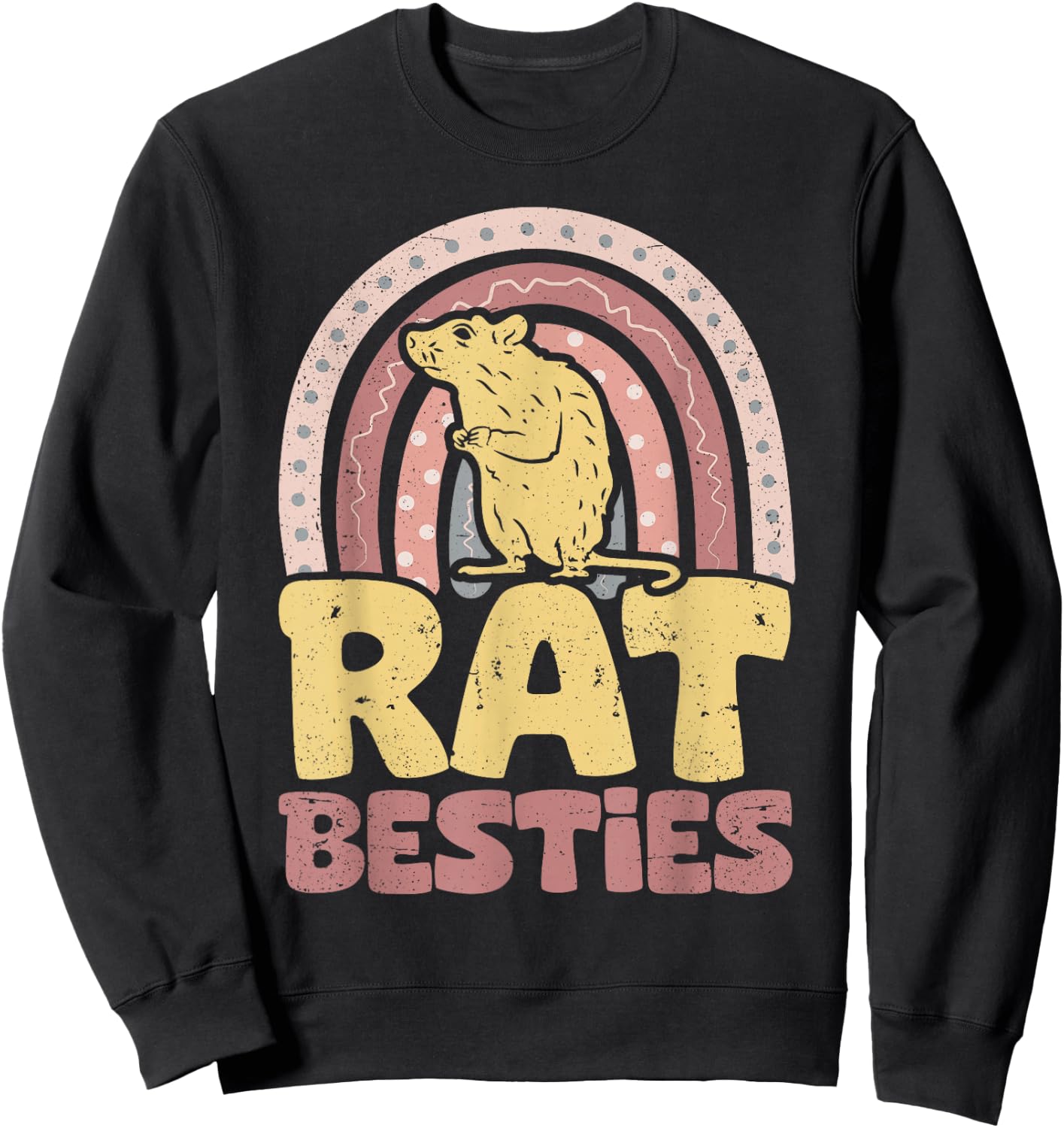 Rat Besties BFF Best Friends Bestie Sweatshirt - Sweatshirt | Black