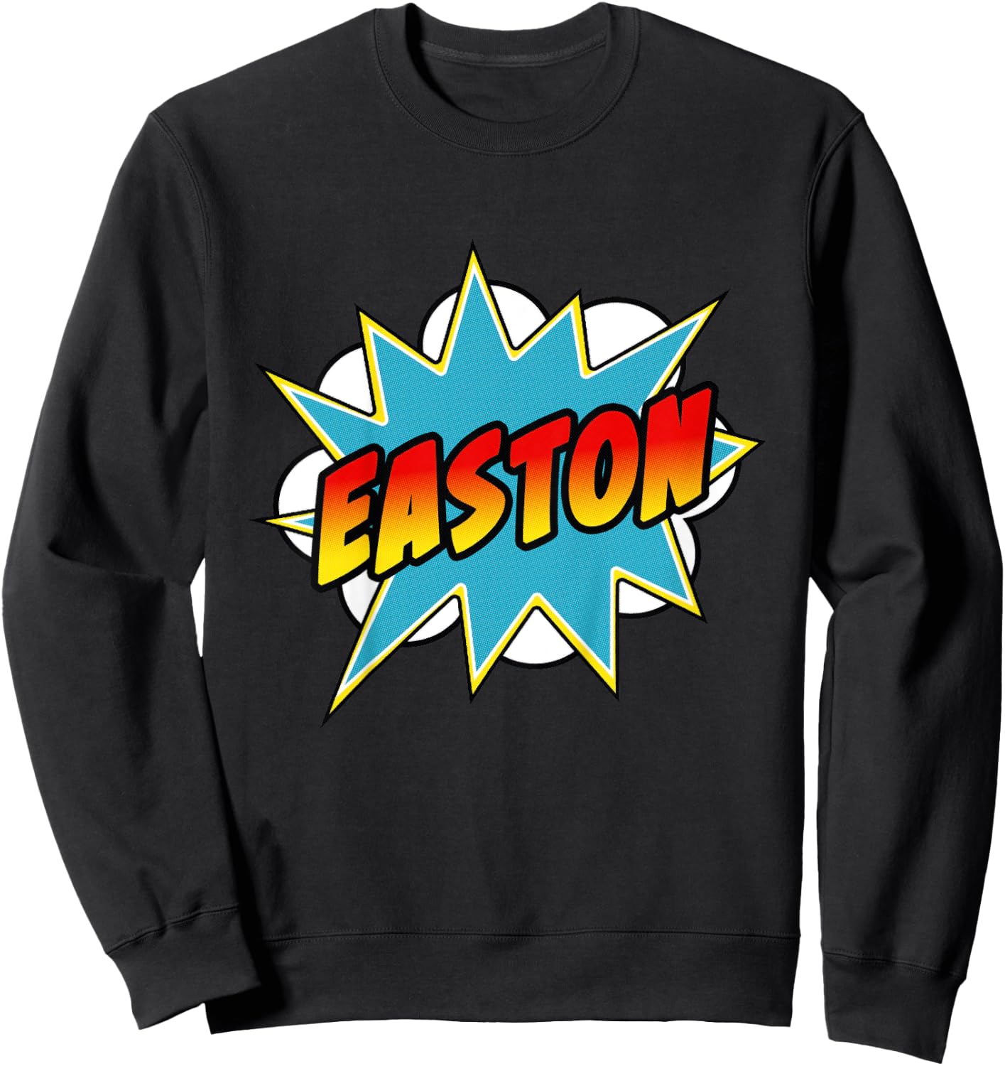 Kids Boys Easton Comic Book Superhero Name Sweatshirt - Sweatshirt | Black