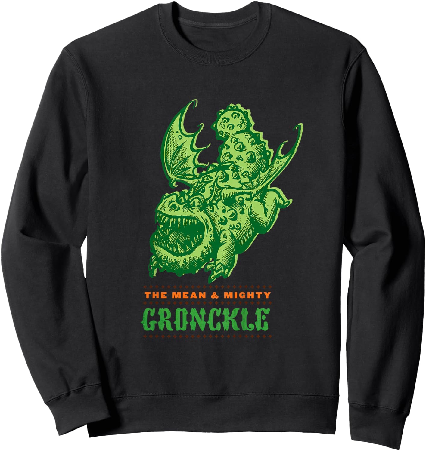 Kids DreamWorks' Dragons: Green Gronckle Sweatshirt - Sweatshirt | Black