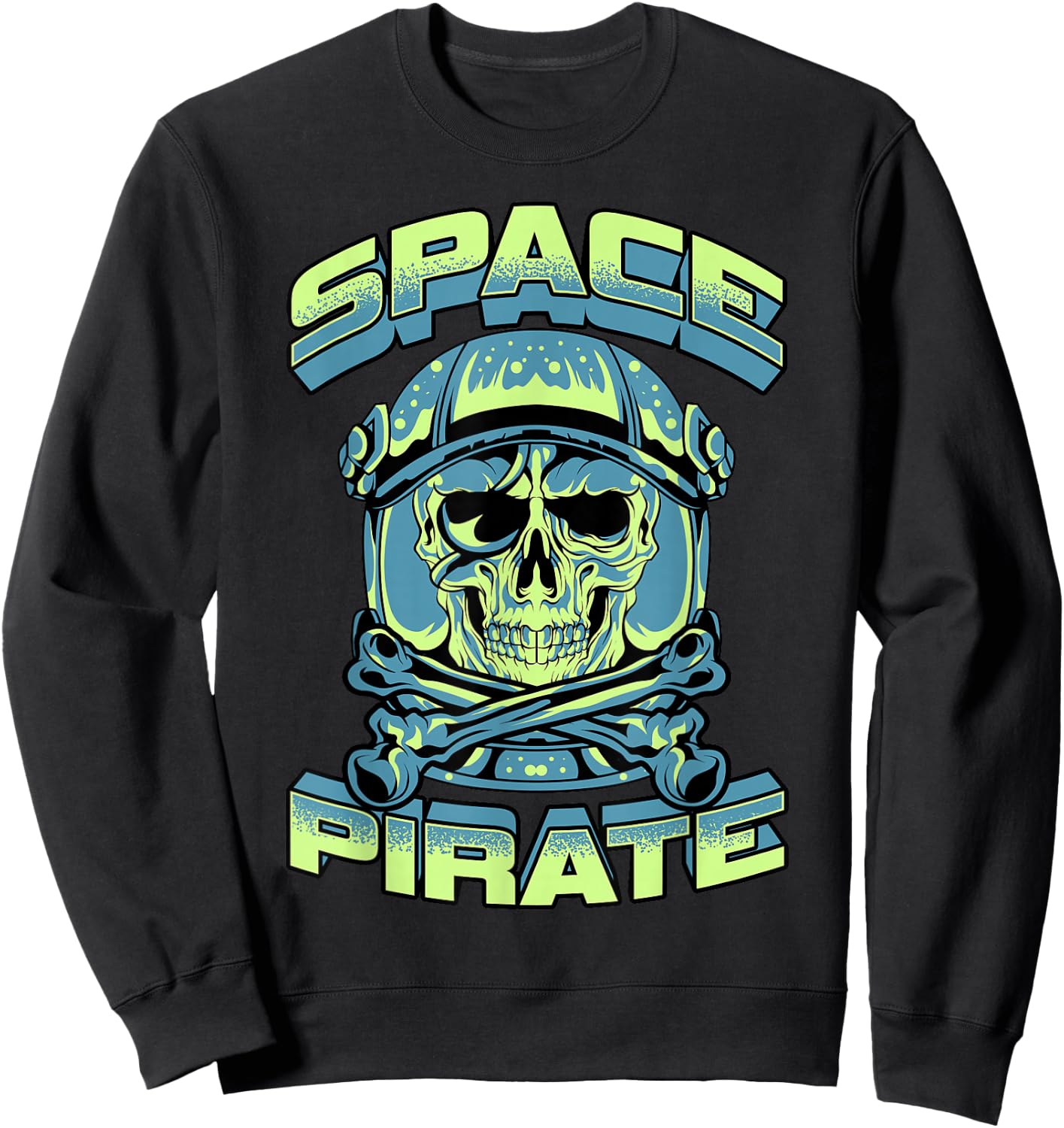 Raumpirat Astronaut Skull Scary Halloween Costume Sweatshirt - Sweatshirt | Black