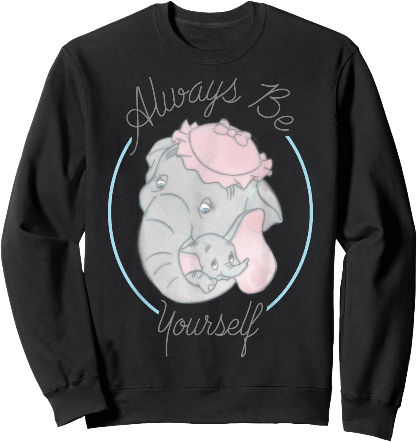 Disney Dumbo and Mrs. Jumbo Always Be Yourself Small Sweatshirt - Sweatshirt | Black