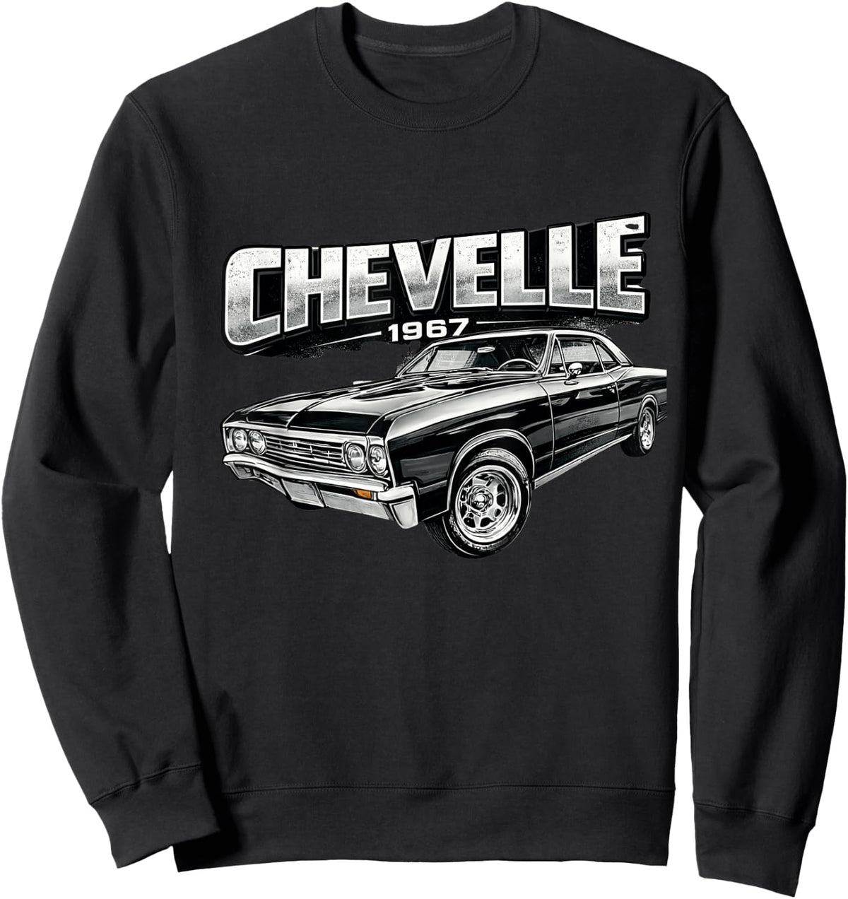 Retro Automotive Lover 1967 American Vehicles Classic Muscle Sweatshirt - Sweatshirt | Black