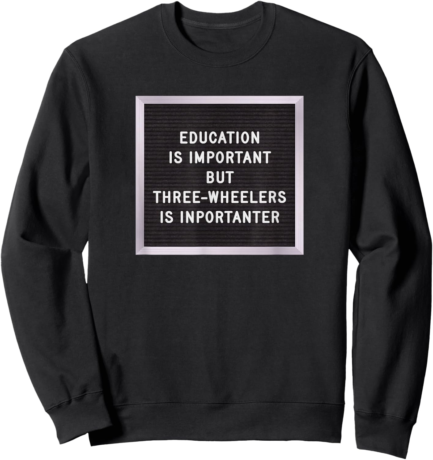 Vintage 1980's Style 3 Wheeler funny Sweatshirt - Sweatshirt | Black