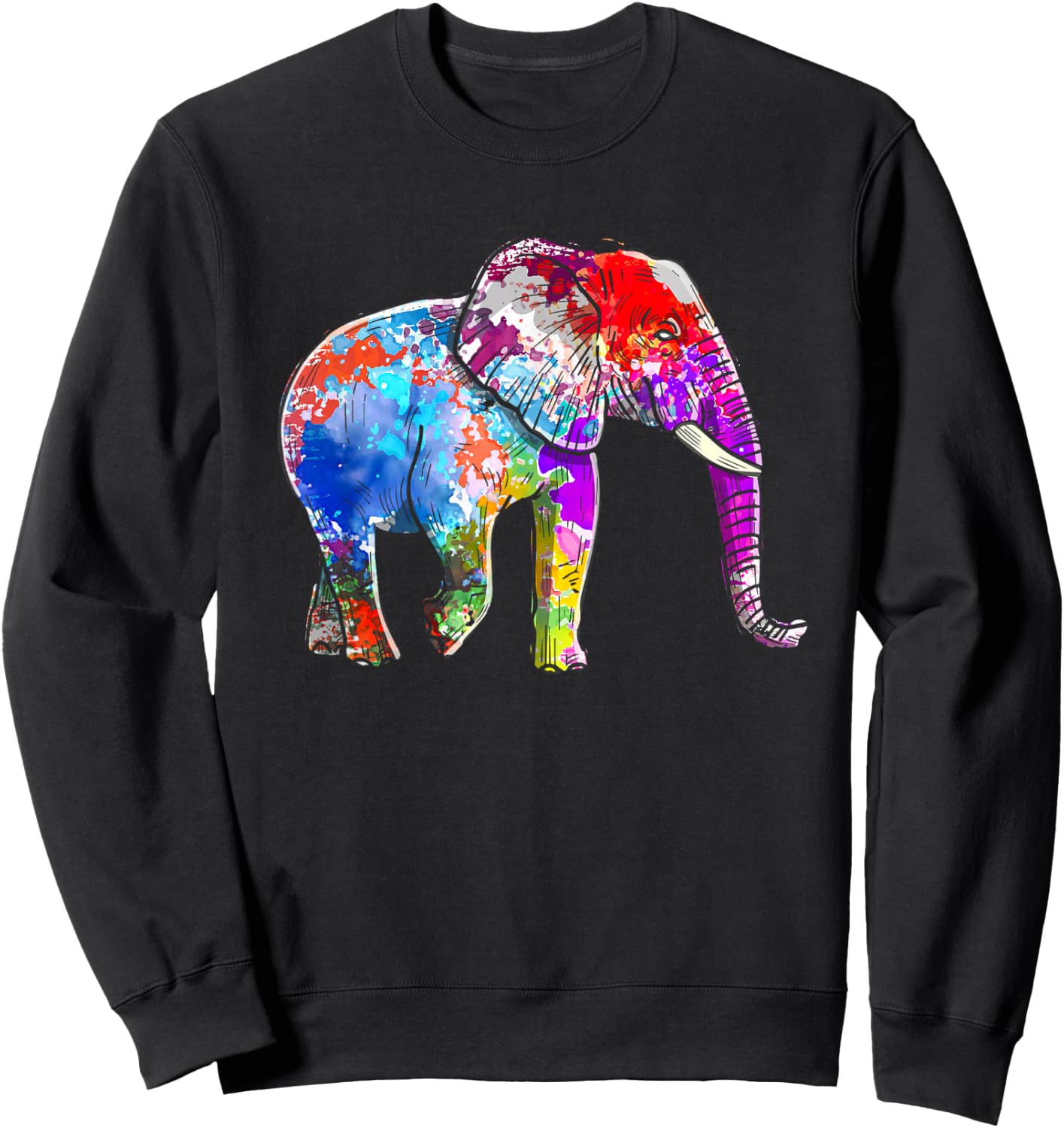 Elephant Boys Pachyderm Men Girls Sweatshirt - Sweatshirt | Black
