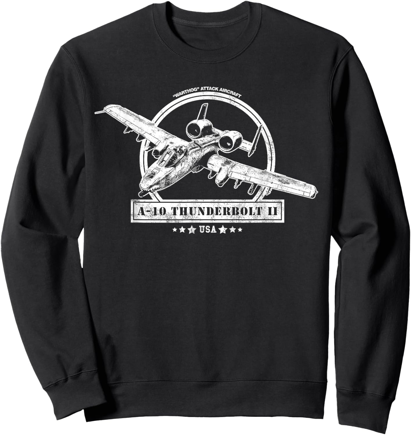 A-10 Thunderbolt II Aircraft Sweatshirt - Sweatshirt | Black