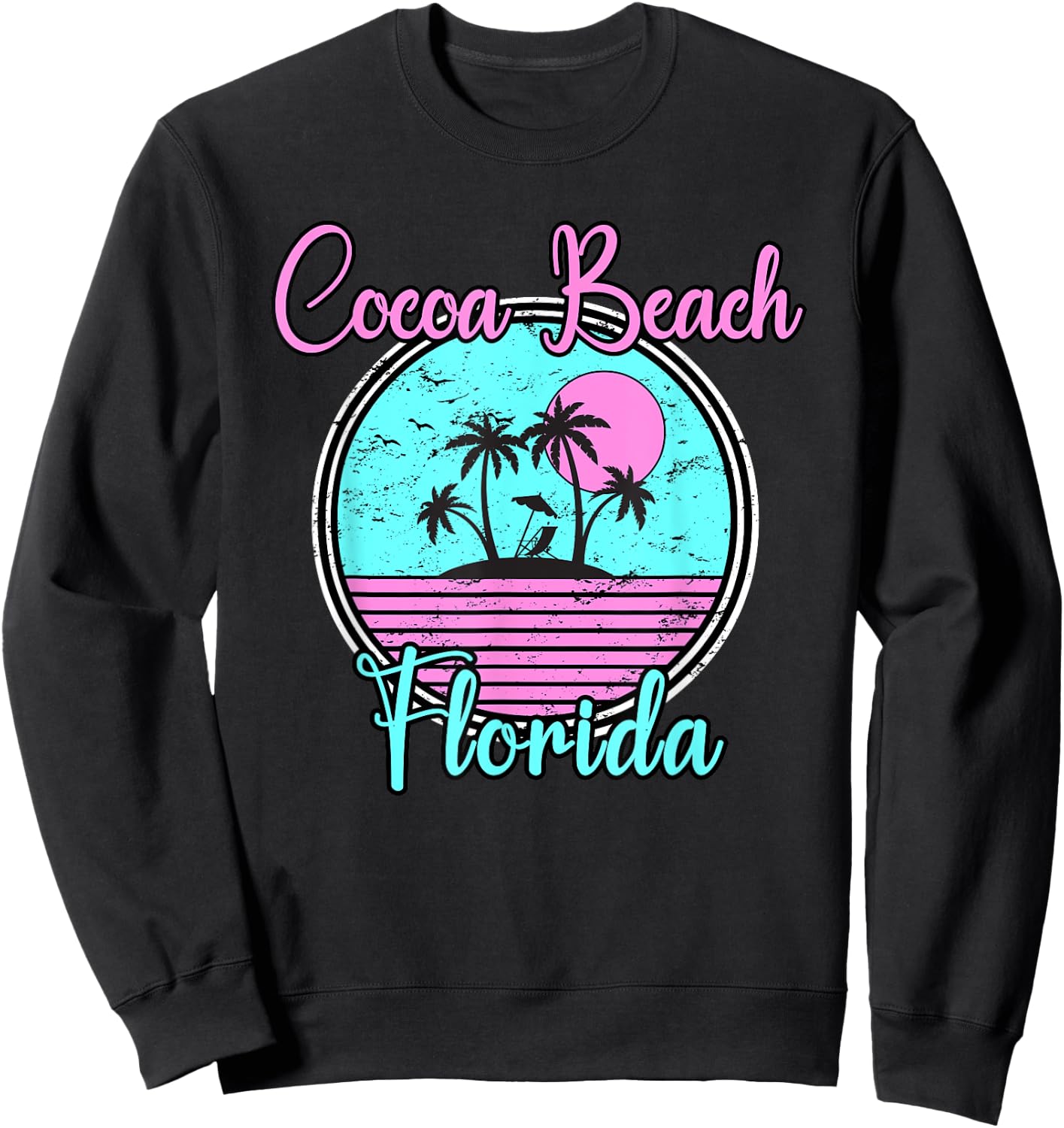 Cocoa Beach Florida Beach Travel Souvenir Men Women Girls Kids Sweatshirt - Sweatshirt | Black