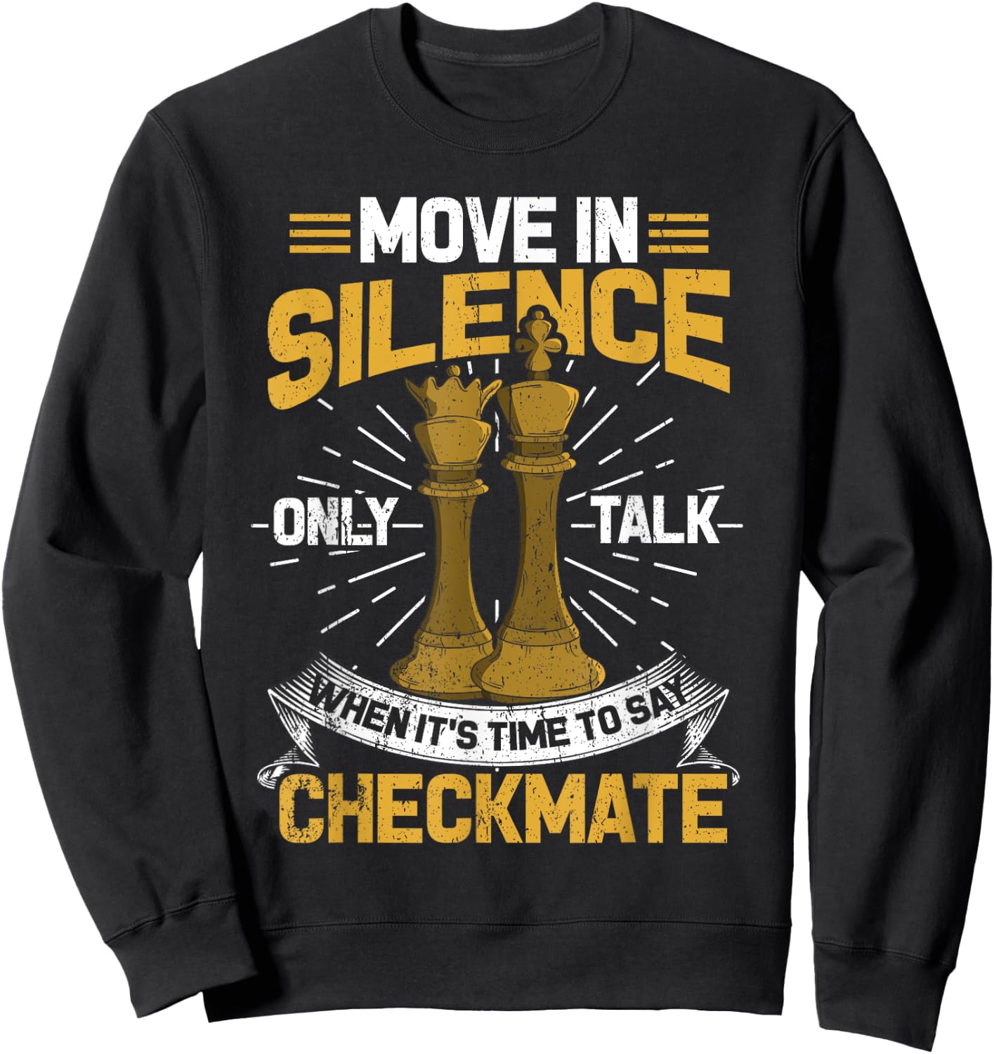 Chess Men's Funny Chessboard Set King Sweatshirt - Sweatshirt | Black