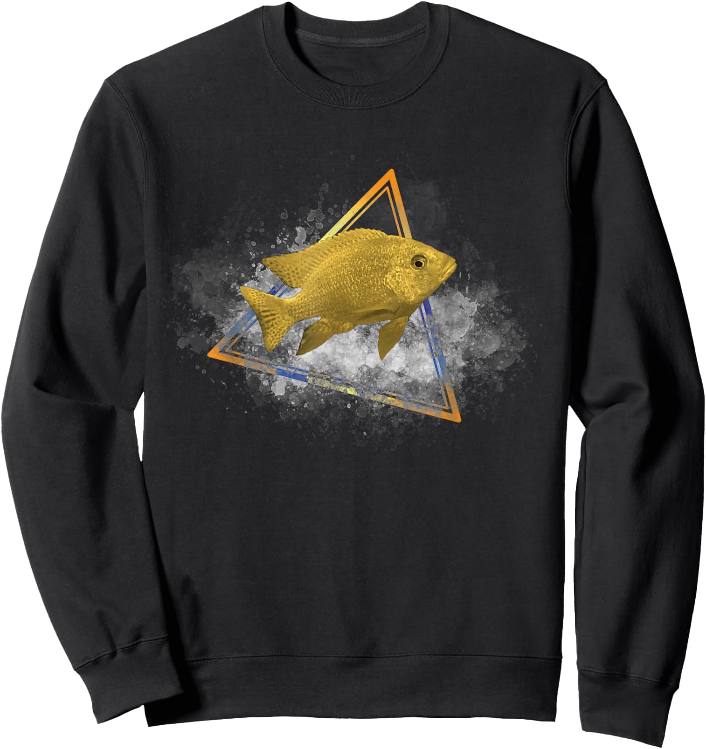 African Cichlids Peacock Cichlid Breeders Aquarium Fish Sweatshirt - Sweatshirt | Black