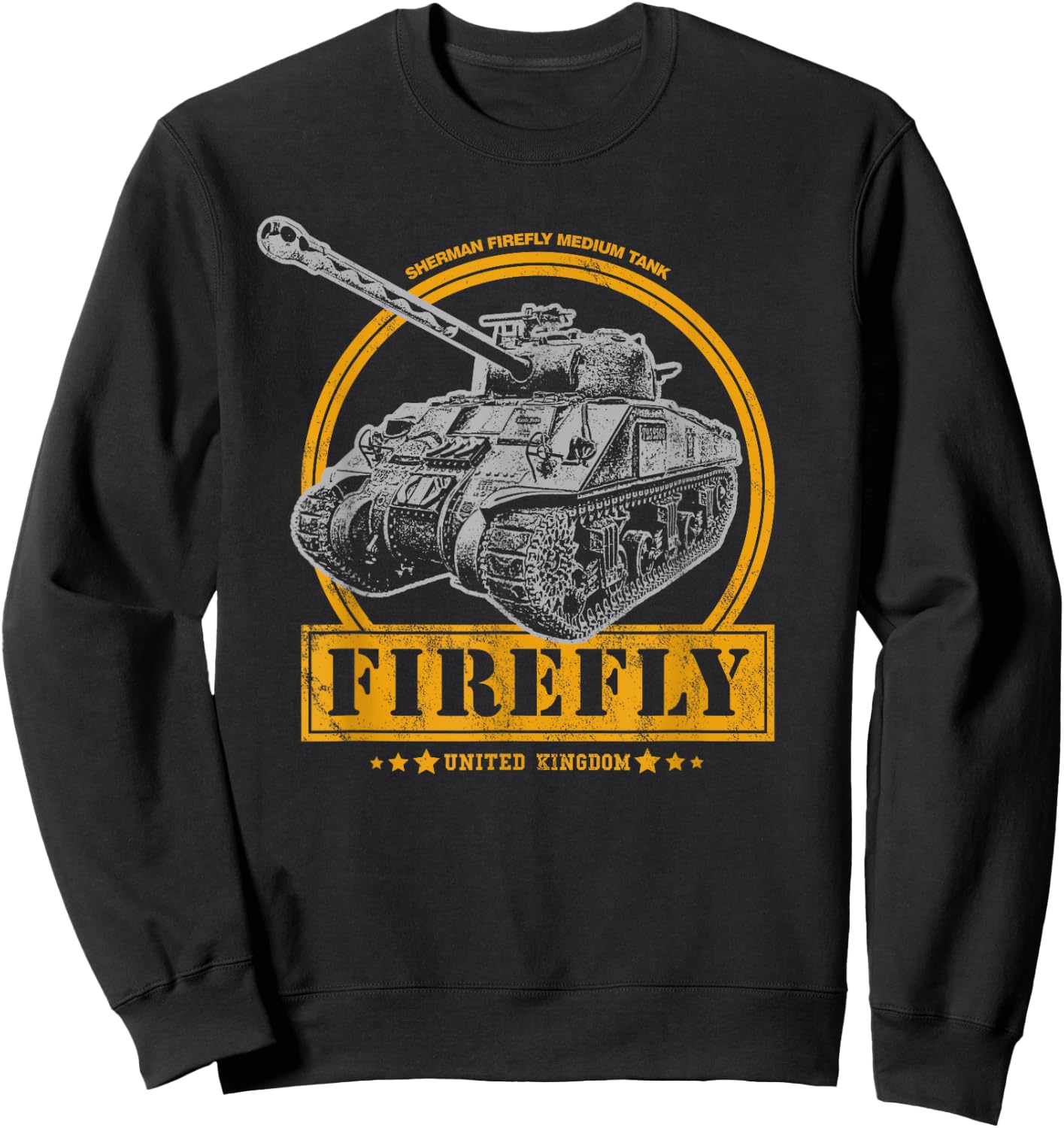 Sherman Firefly - WW2 Tank Sweatshirt - Sweatshirt | Black