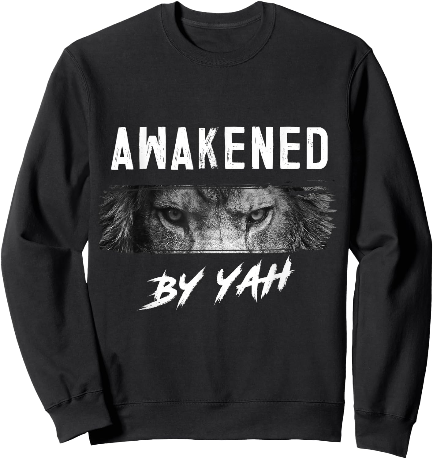 Awakened by Yah Hebrew Israelite Lion of Judah Jewish Small Sweatshirt - Sweatshirt | Black