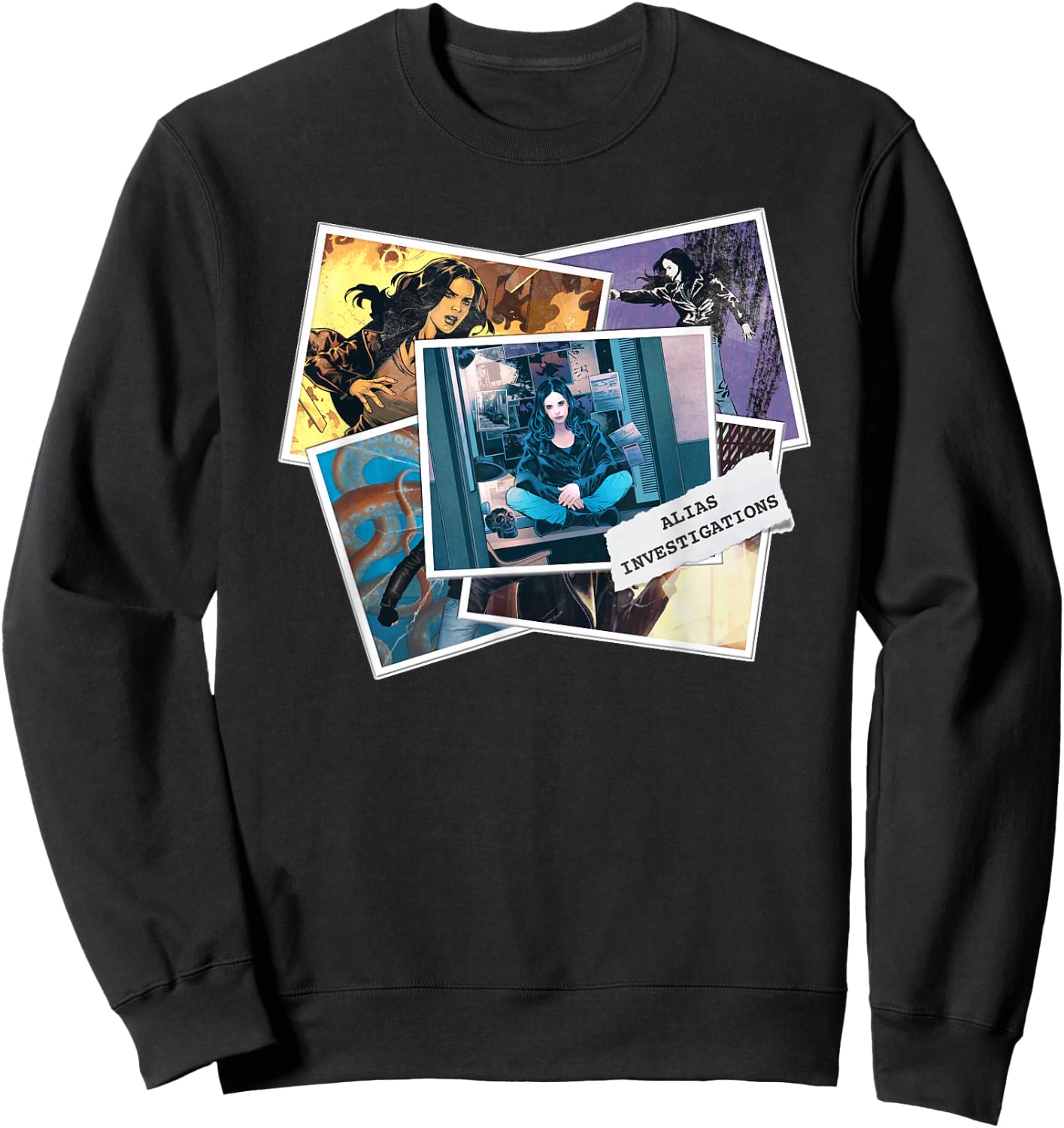 Marvel Jessica Jones Alias Investigations Photos Sweatshirt - Sweatshirt | Black