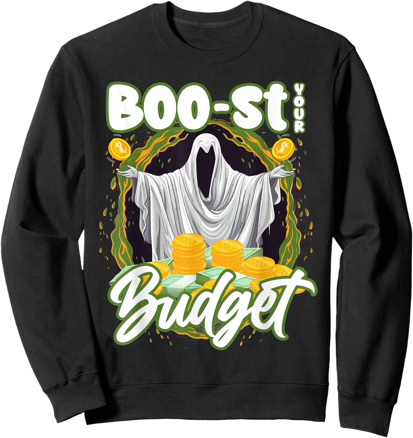 Boo-st Your Budget Halloween Finance Accountant Sweatshirt - Sweatshirt | Black