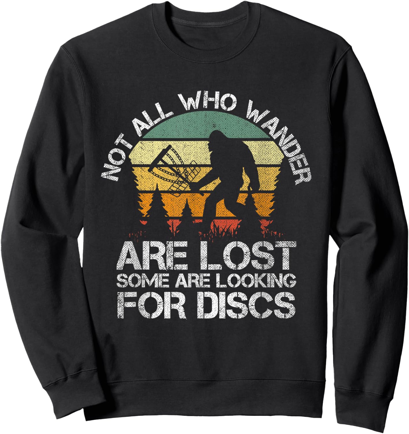 Disc Golf Funny Bigfoot Women Apparel Sweatshirt - Sweatshirt | Black