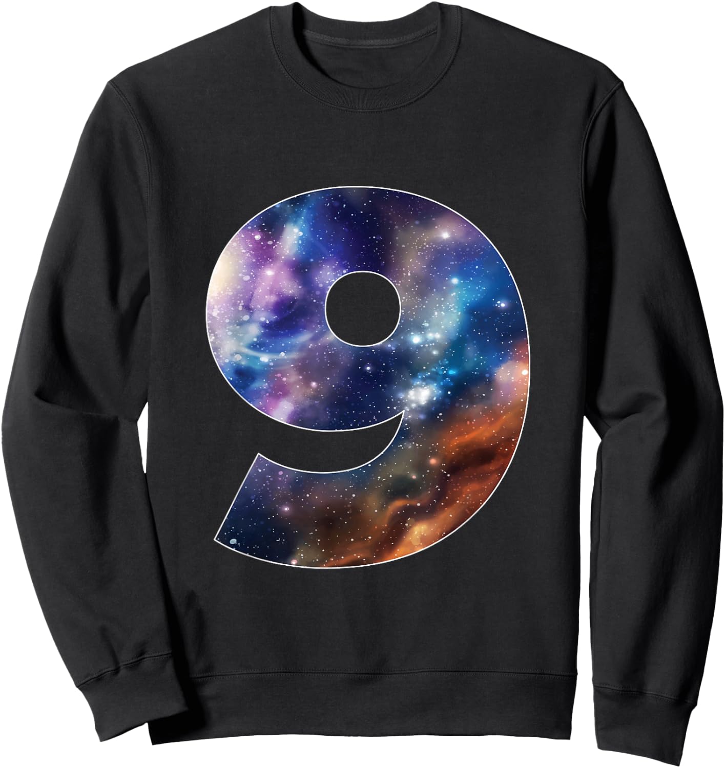 Galaxy 9 Year Old 9th Birthday Space Themed Astronaut Boy Sweatshirt - Sweatshirt | Black