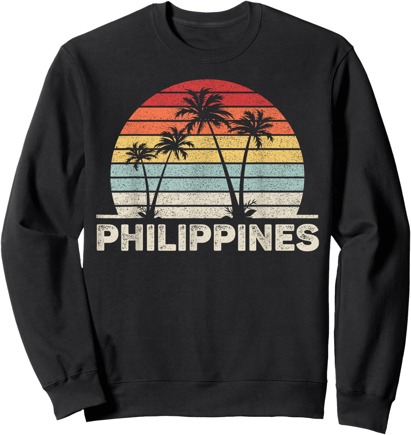 Retro Vintage Philippines Sweatshirt - Sweatshirt | Black