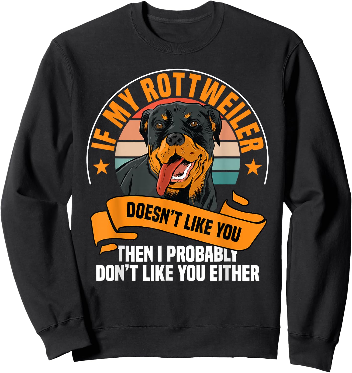 Rottweiler Dog Owner Breeders Fur Parent Pet Lover Sweatshirt - Sweatshirt | Black