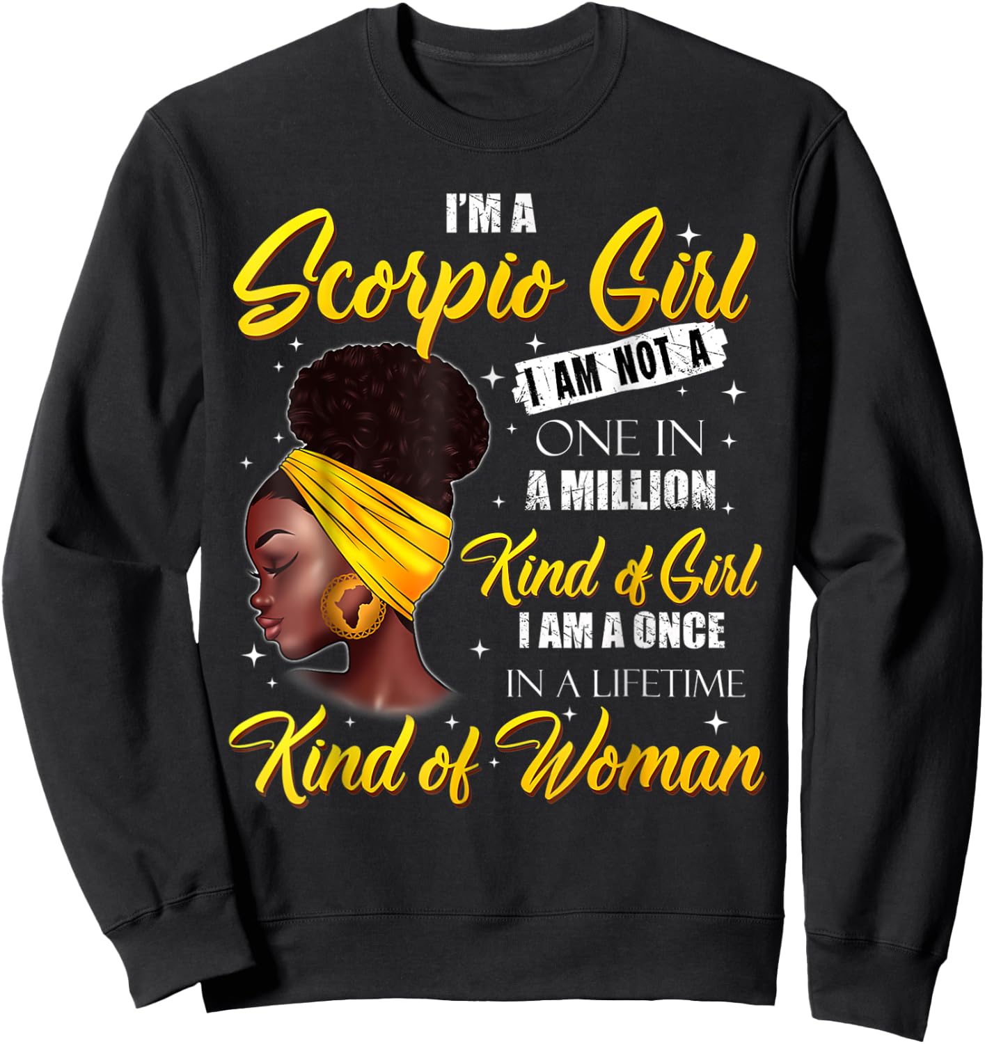 Scorpio Girl Women Black Queen October November Birthday Sweatshirt - Sweatshirt | Black