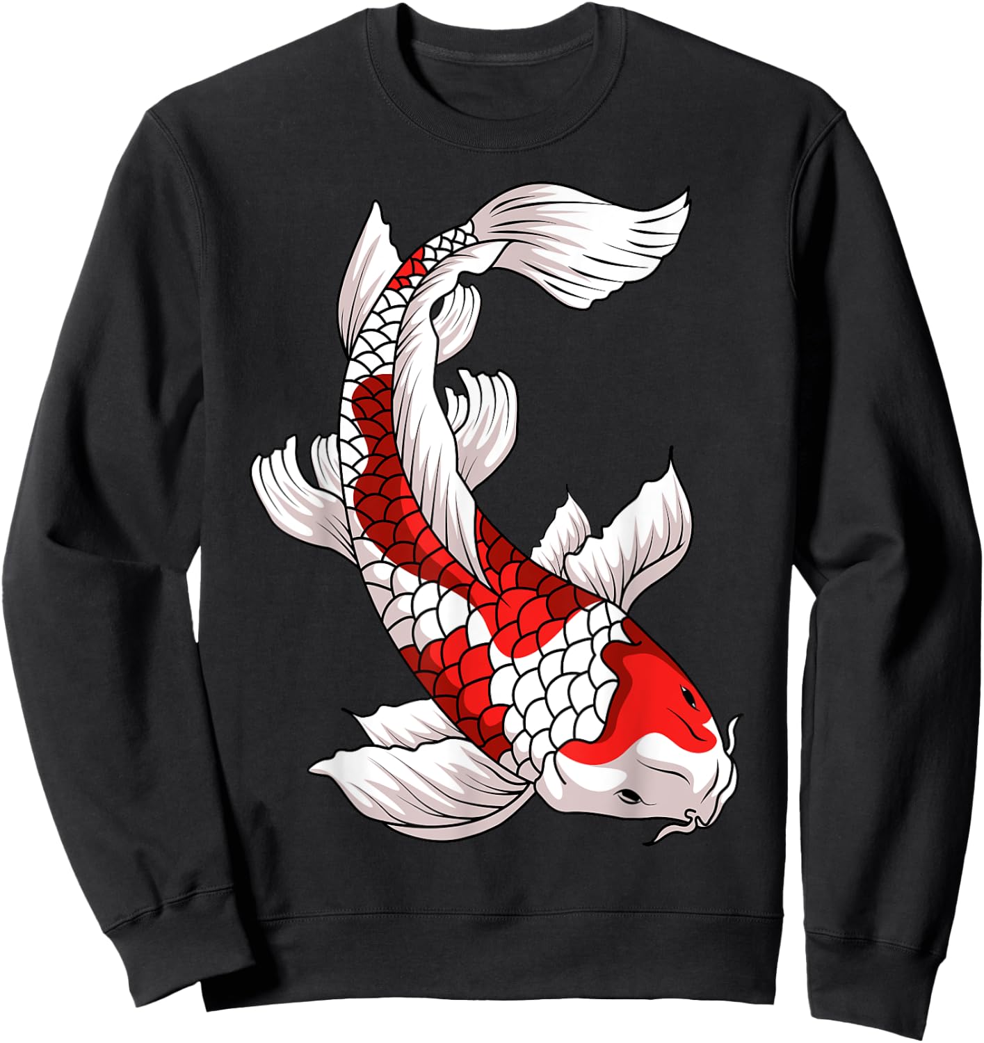 Koi Fish Carp Japanese Asian Nishikigoi Taisho Sanke Asagi Sweatshirt - Sweatshirt | Black