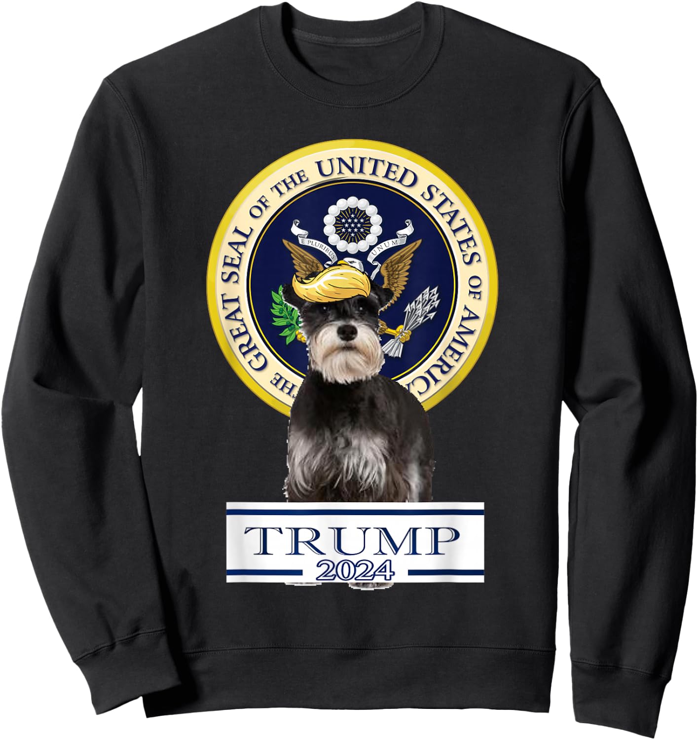 Trump 2024 Miniature Schnauzer 2 Sweatshirt - Sweatshirt | Black
