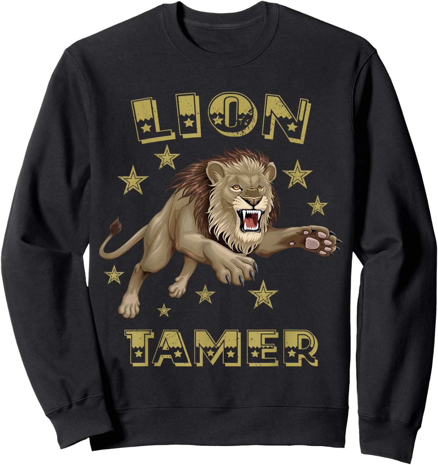Lion Tamer Carnival Costume Theme Circus Staff Party Vintage Sweatshirt - Sweatshirt | Black