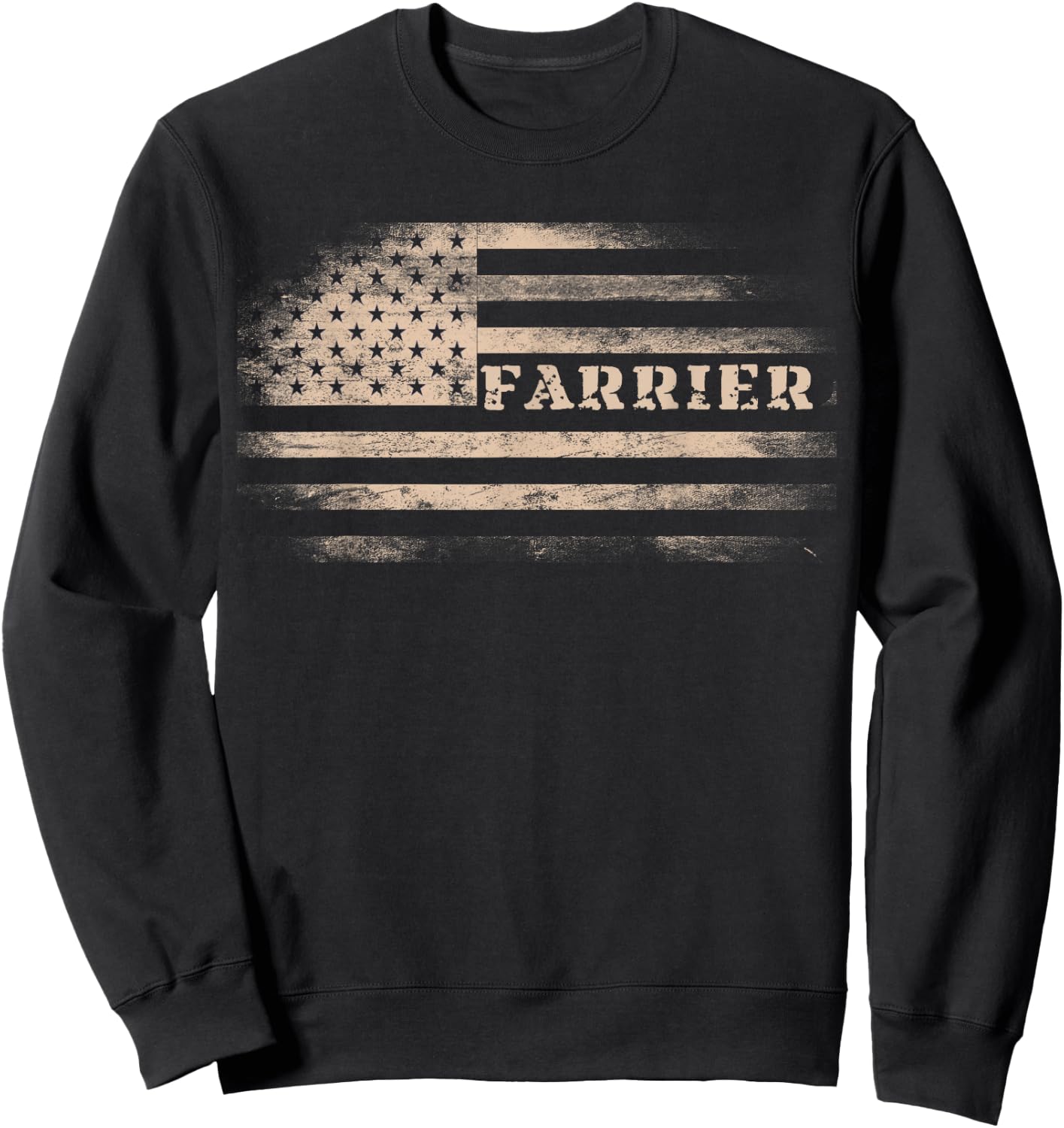 Farrier USA Flag Patriotic American Farrier Sweatshirt - Sweatshirt | Black