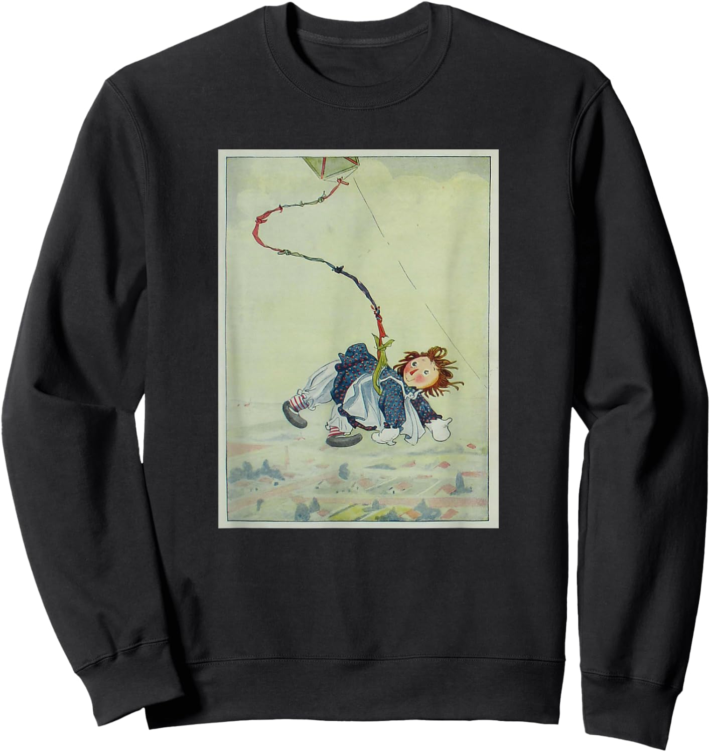 Raggedy Ann Hanging from a Kite (1918) Sweatshirt - Sweatshirt | Black