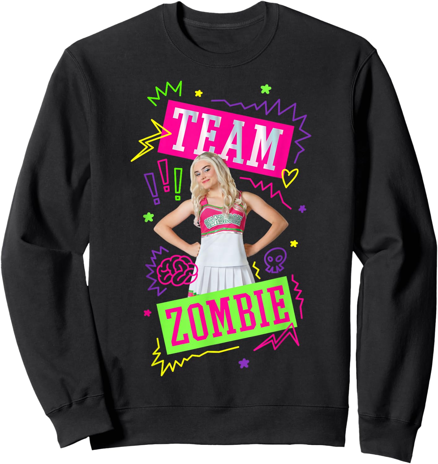 Disney Zombies Addison Team Zombies Poster Sweatshirt - Sweatshirt | Black