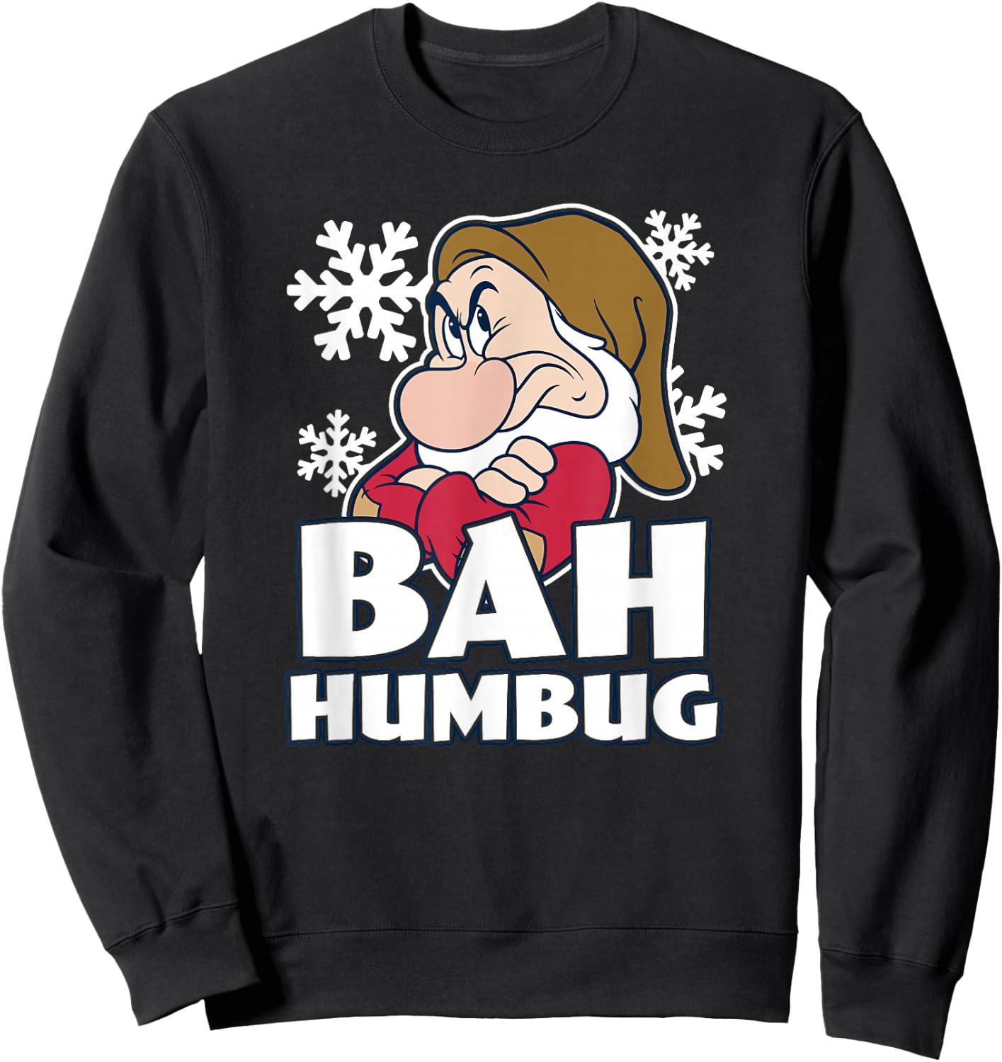 Disney Snow White & The Seven Dwarfs Christmas Grumpy Humbug Sweatshirt - Sweatshirt | Black