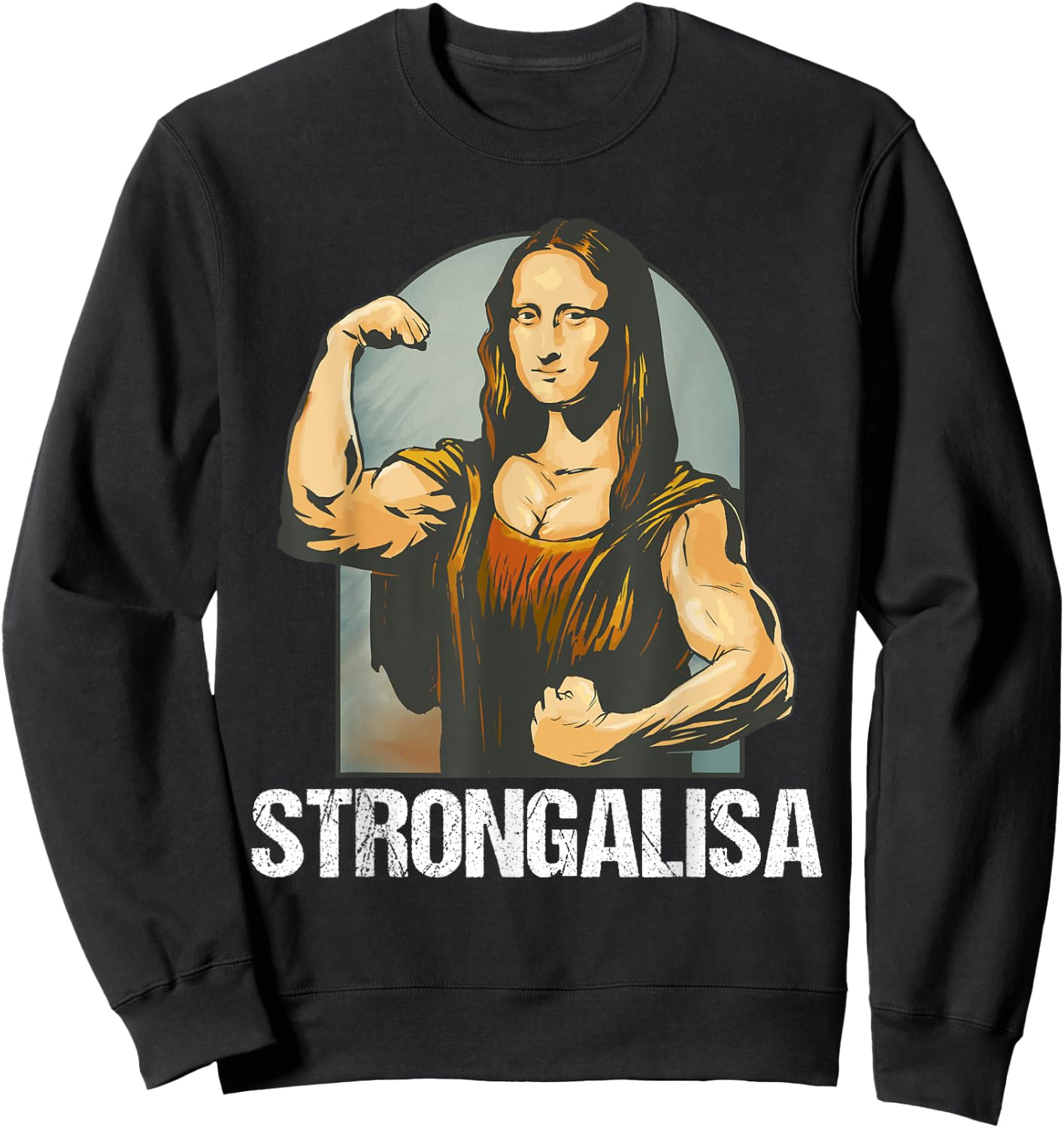 Funny bodybuilding shirt as a funny parody Sweatshirt - Sweatshirt | Black