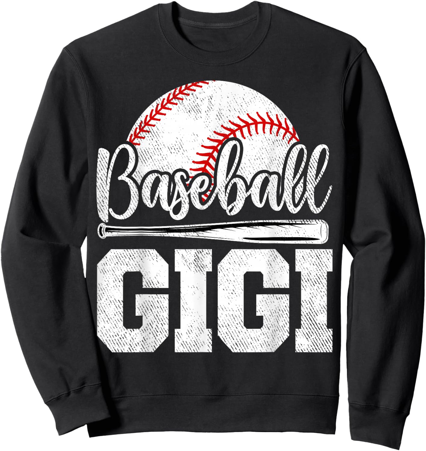 Baseball Gigi Baseball Player Game Day Mother's Day Sweatshirt - Sweatshirt | Black