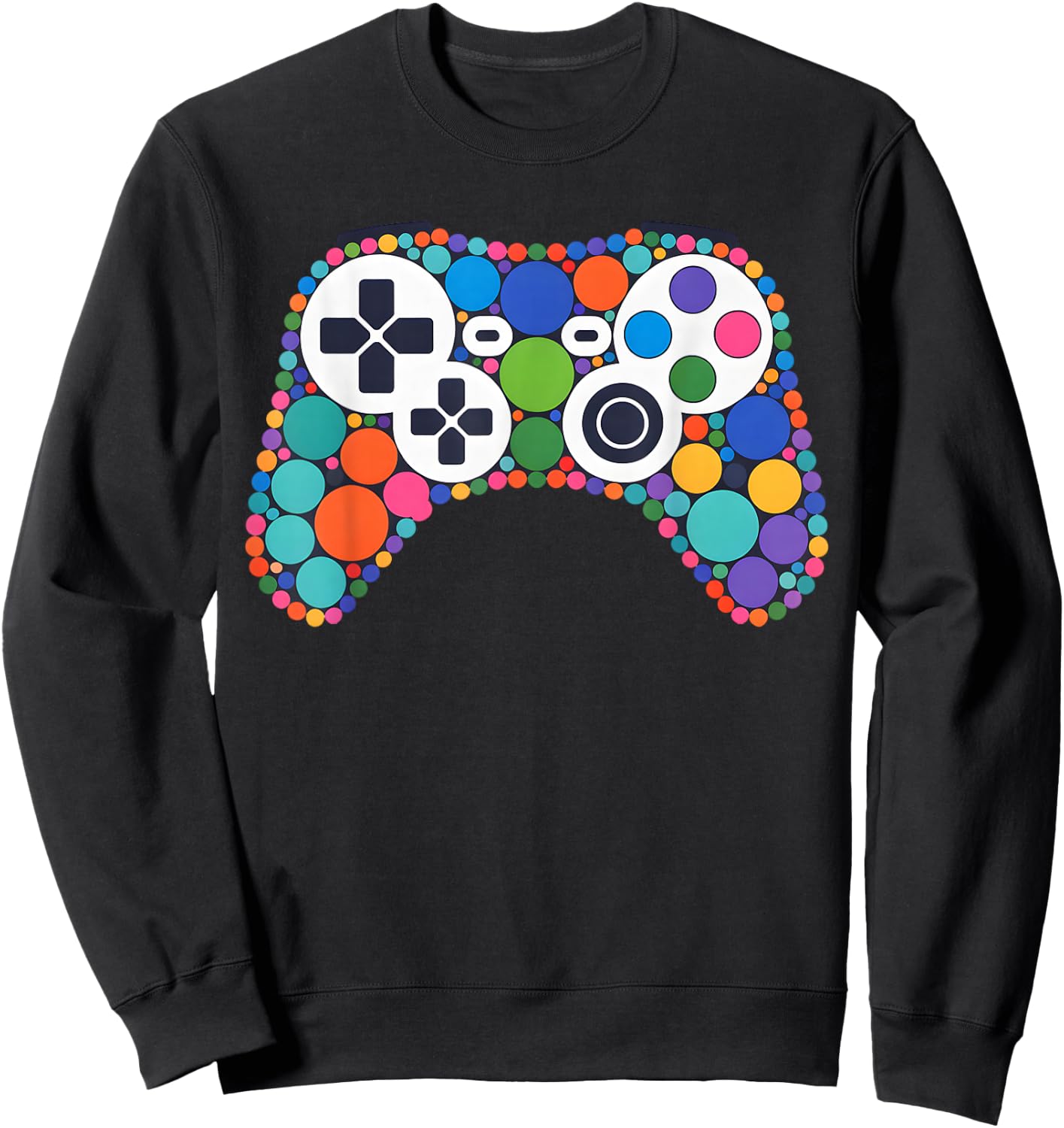 Funny Gaming Controller Polka Dot Video Gamers Dot Day Boys Sweatshirt - Sweatshirt | Black