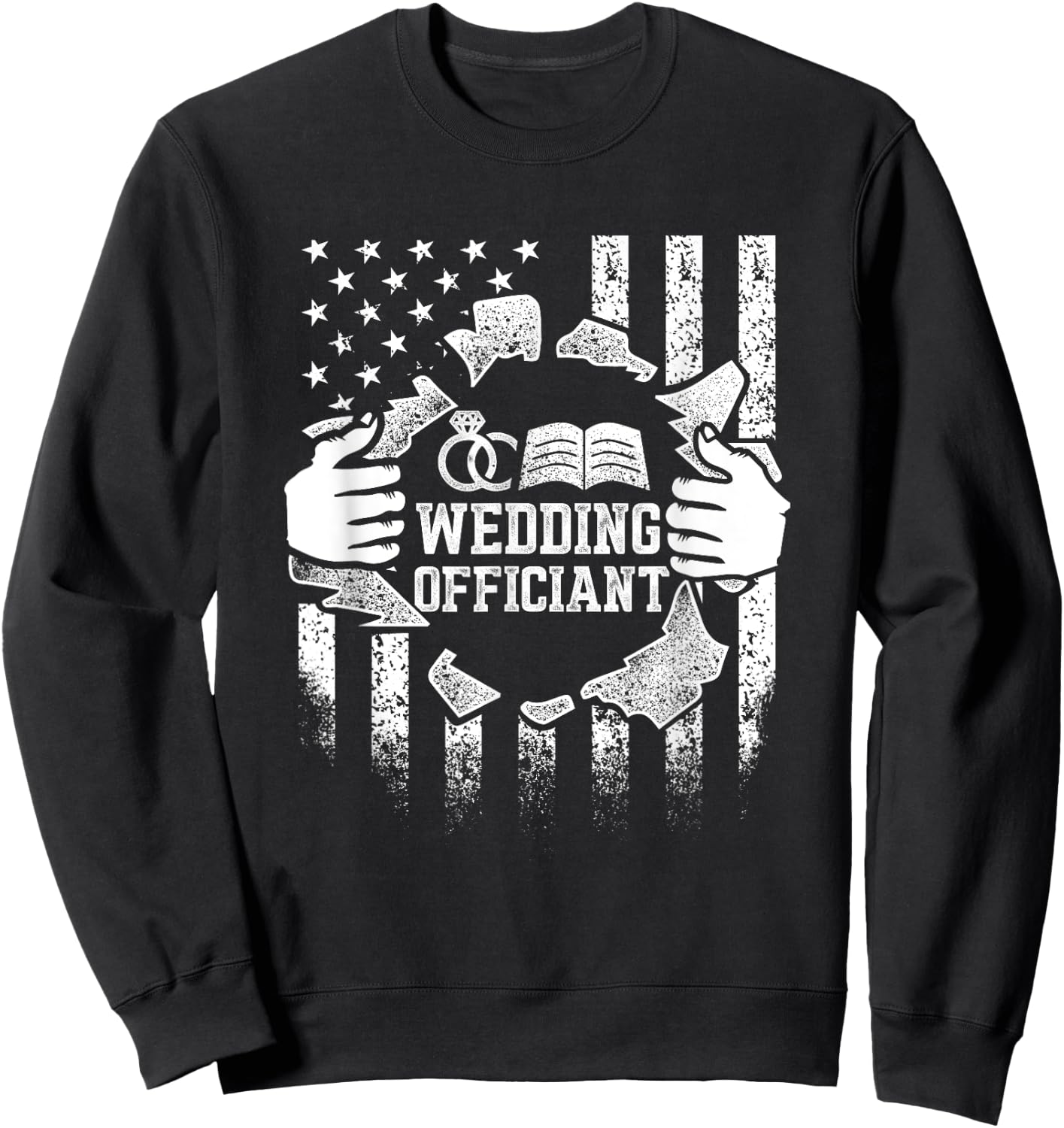 Wedding Officiant Ceremony Internet Ordained Minister Gift Sweatshirt - Sweatshirt | Black