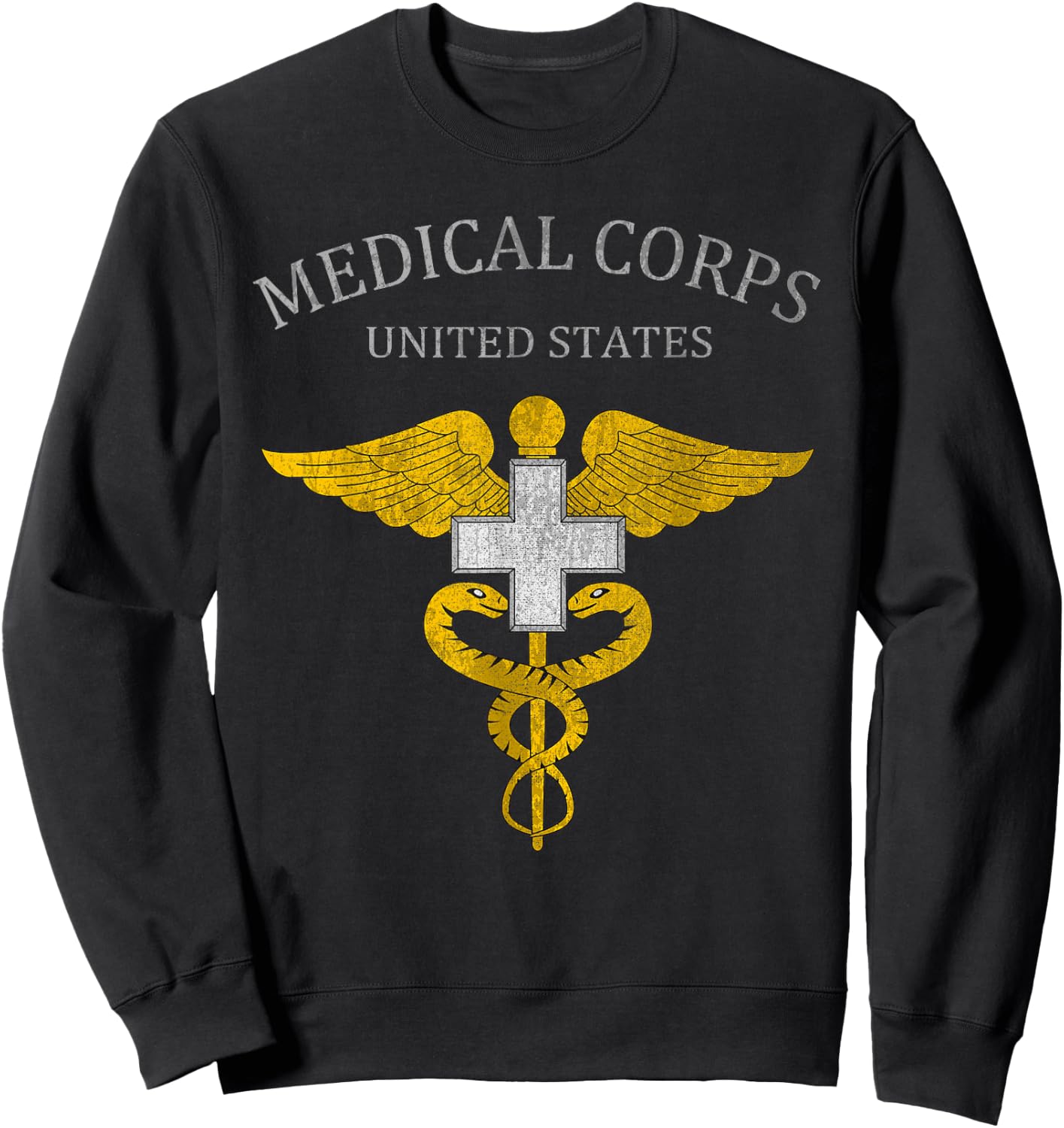 US Army Medical Service Regiment US Medical Corps Sweatshirt - Sweatshirt | Black