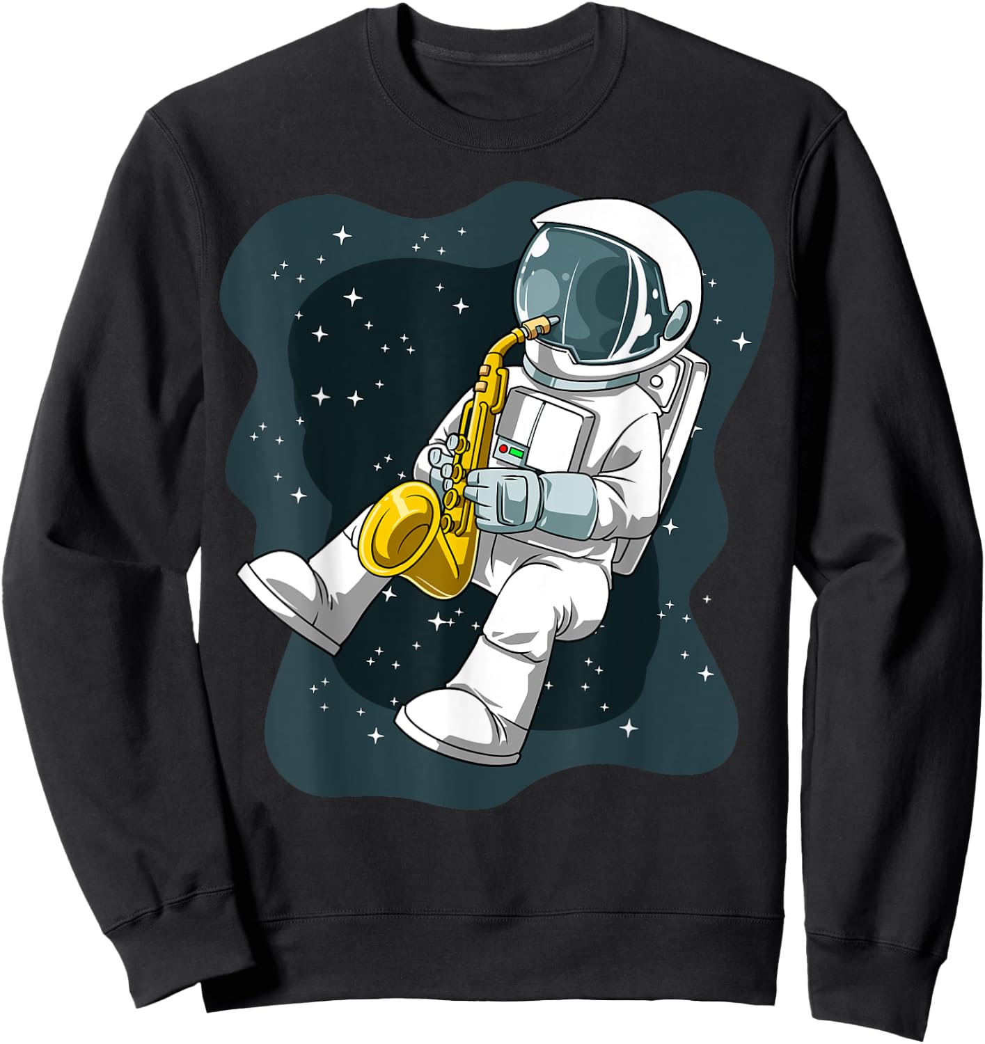 Astronaut Jazz Astronaut Sax Astronaut Playing Saxophone Sweatshirt - Sweatshirt | Black