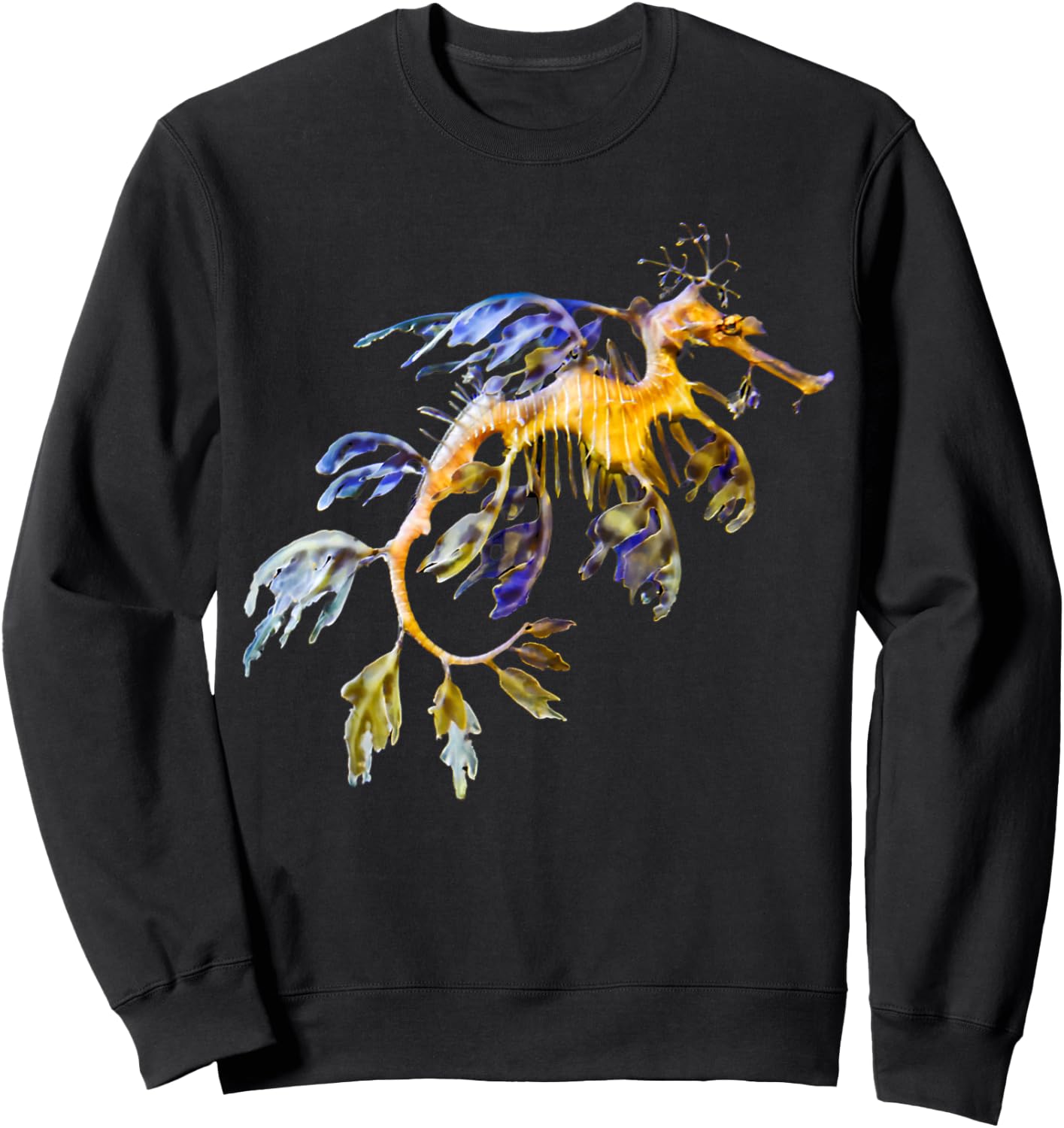 Ocean Lovers Leafy Sea dragon Seahorse Marine Life Sweatshirt - Sweatshirt | Black