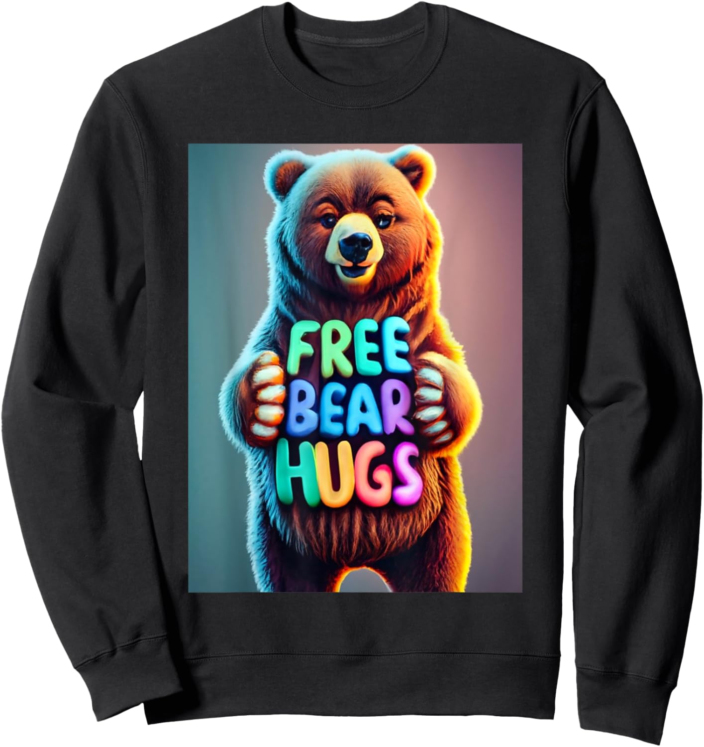 Free Bear Hug- For Everyone - cute Sweatshirt - Sweatshirt | Black