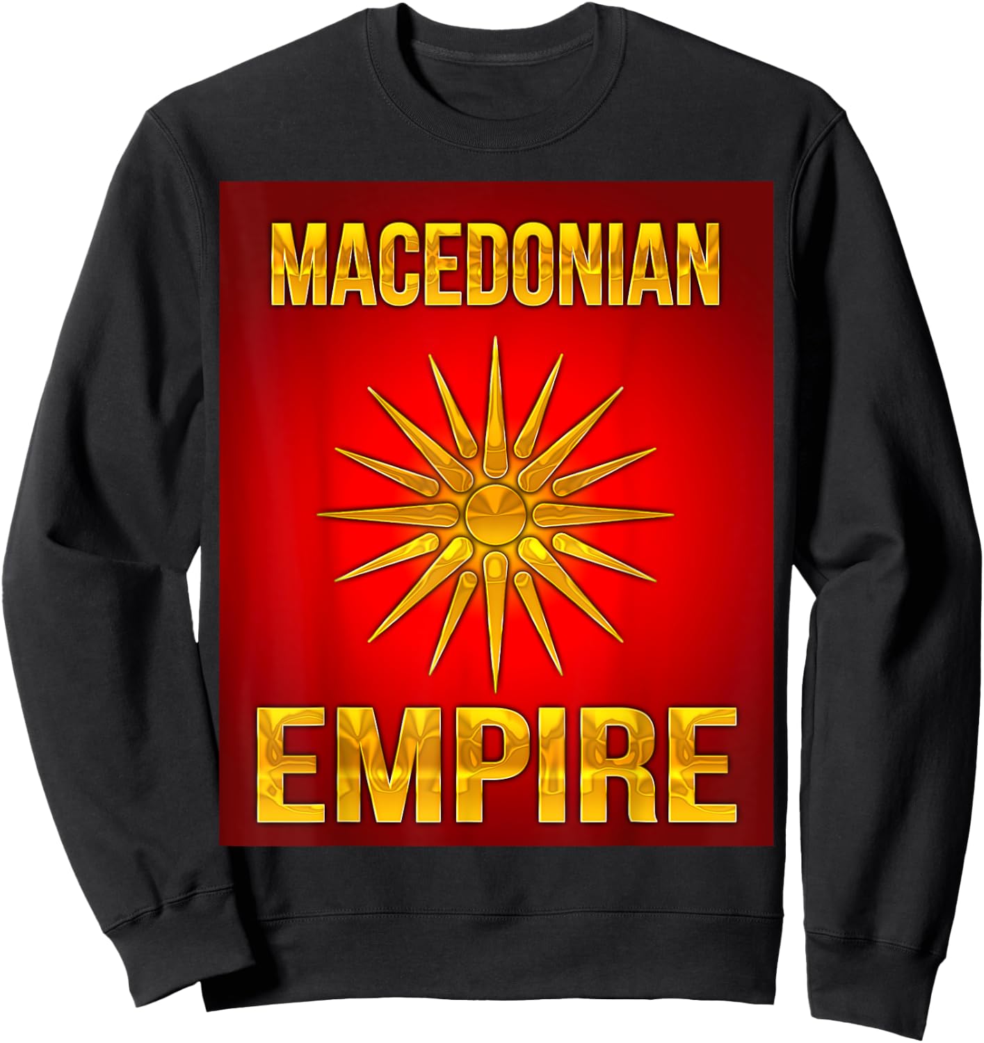 Macedonian Empire The Land of the Sun Sweatshirt - Sweatshirt | Black