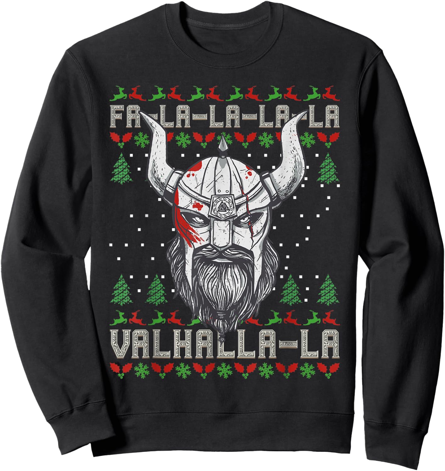 Viking Pagan Christmas - Viking Nordic Valhalla Sweatshirt - Sweatshirt | Black